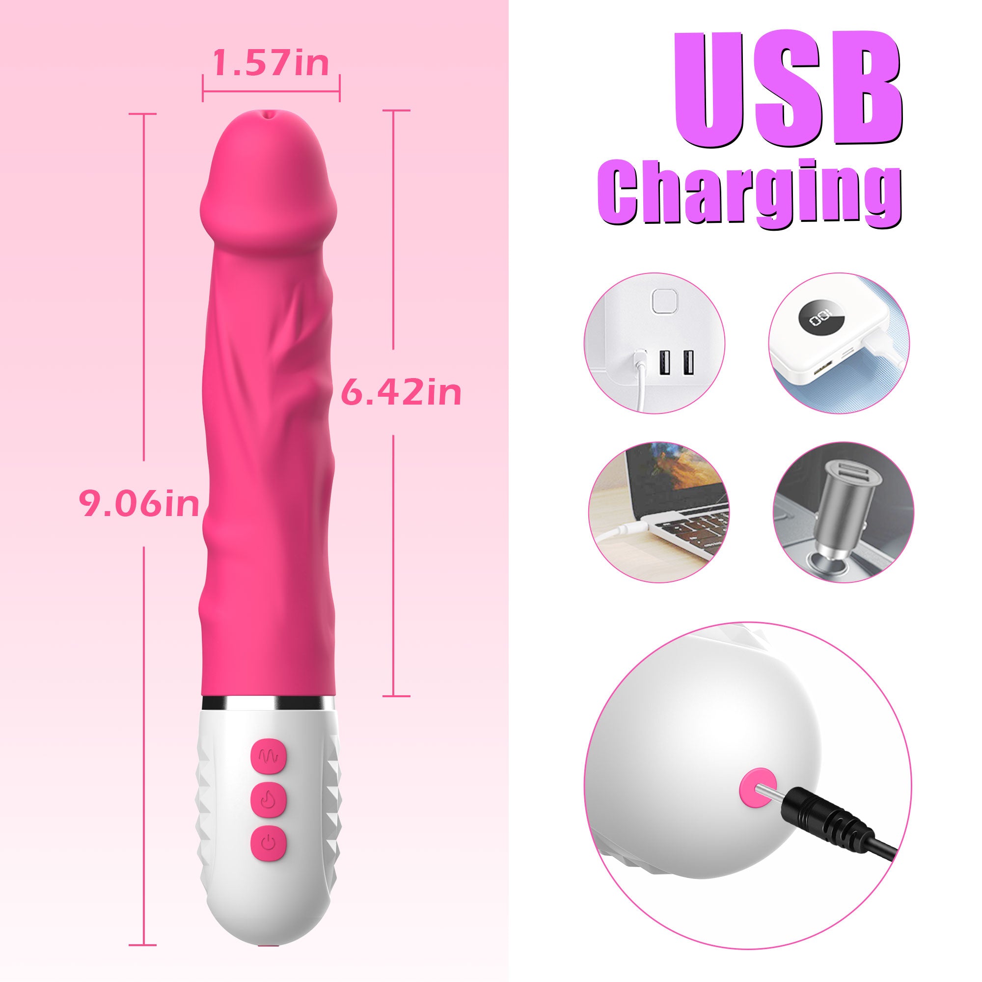 Dildo Vibrator With Vibration & Heating-IntimiLife