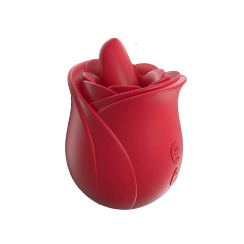 Rose Vibrator with Tongue Licking Patterns-IntimiLife