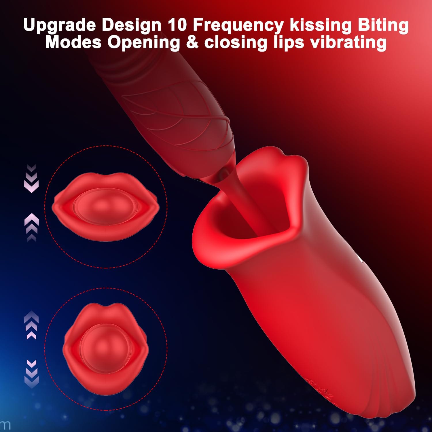 Waterproof adult wellness product with lip tongue suction function