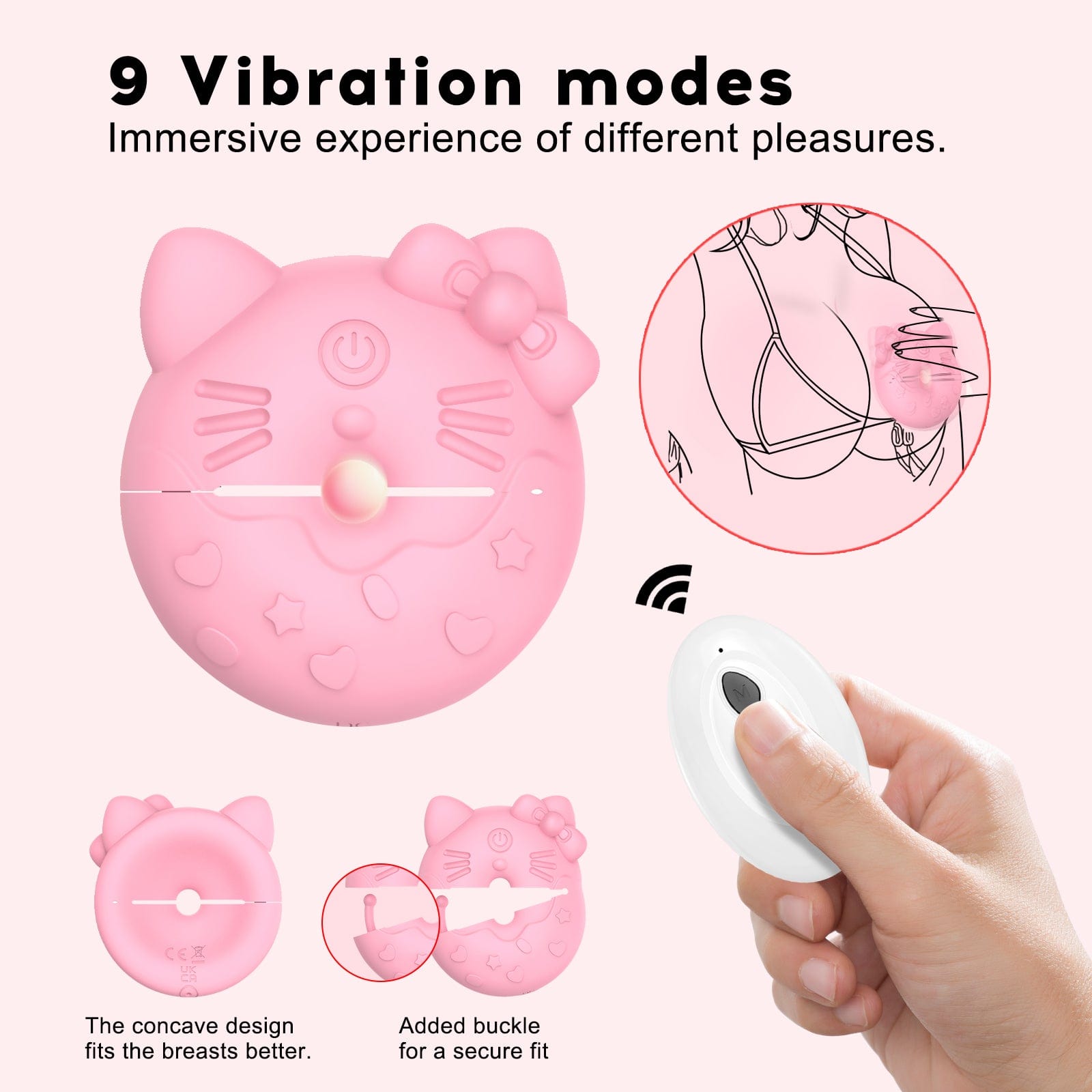 Product charging via USB with sleek pink design and materials