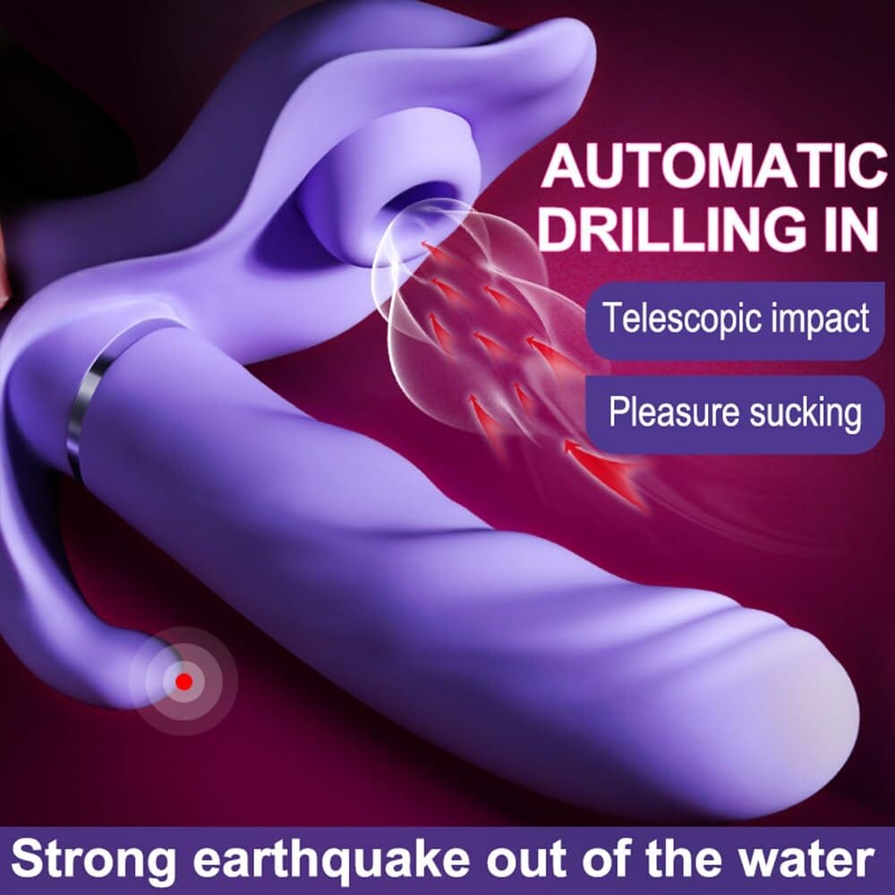 Telescopic Vibrator Clitoris Stimulator Vagina G-Spot Massager Silicone Dildo Masturbator-IntimiLife
