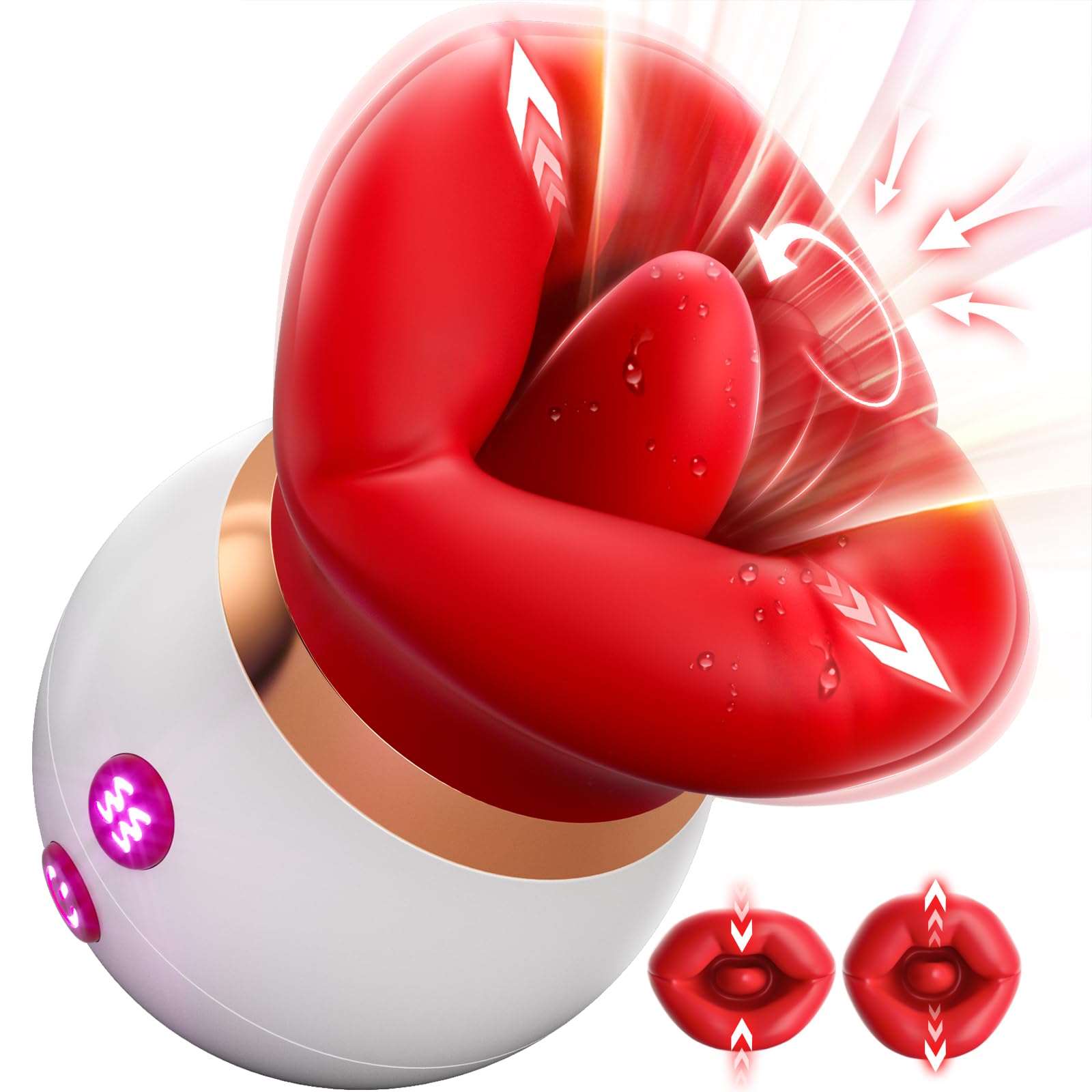 intimilife - 3IN1 Big Mouth Shaped Sex Toy Sucking Vibrator Adult Toys-IntimiLife