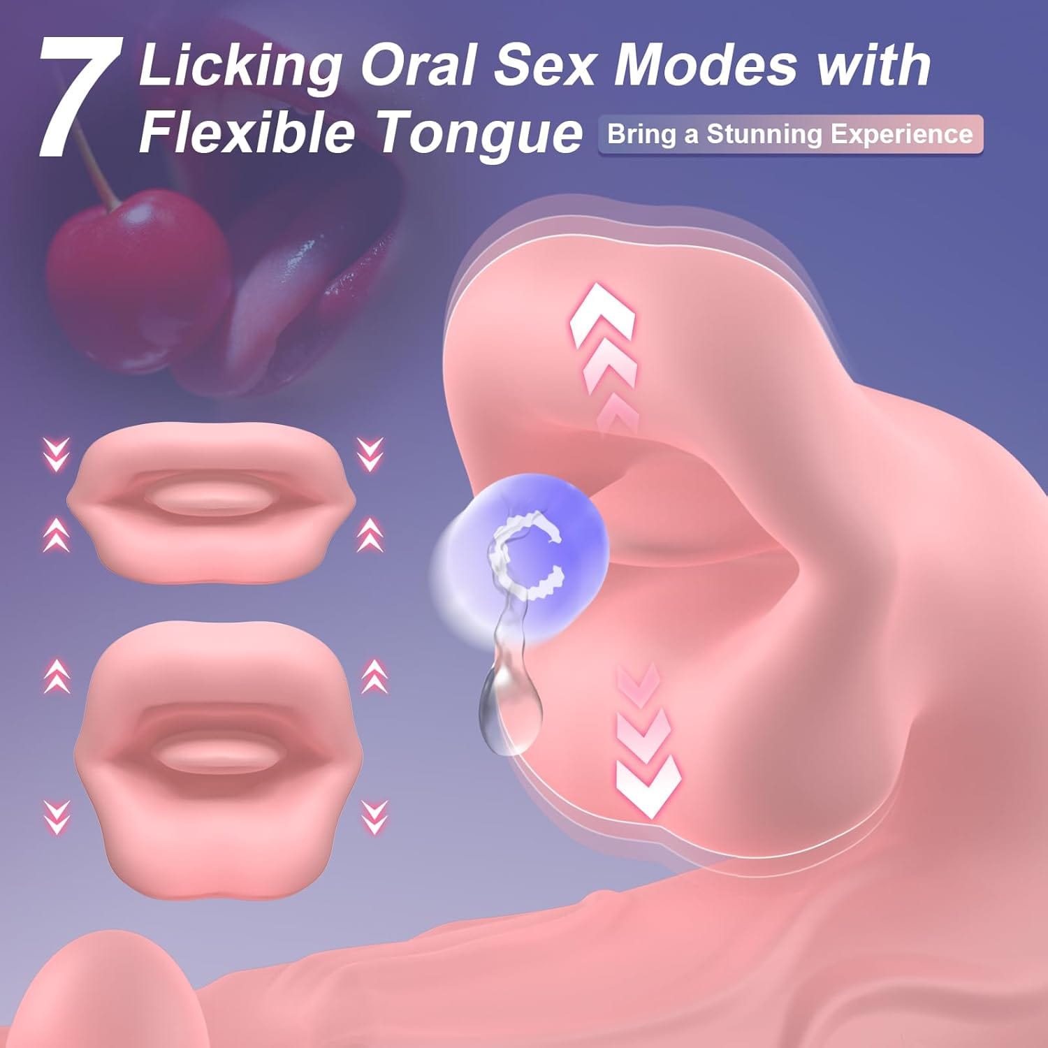 3 in 1 Rose Muncher Rabbit G Spot Vibrator with 6 Wiggling 7 Licking & 10 Vibrating Modes-IntimiLife