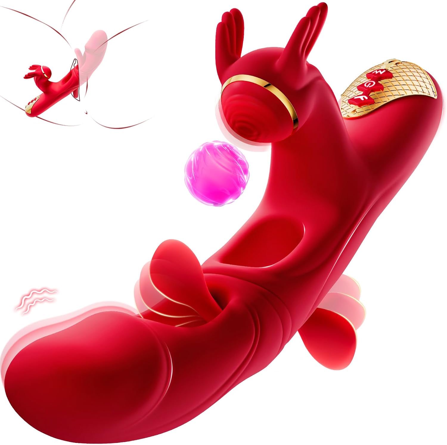 Angel 10 Tapping 7 Flapping Rabbit G Spot Vibrator-IntimiLife