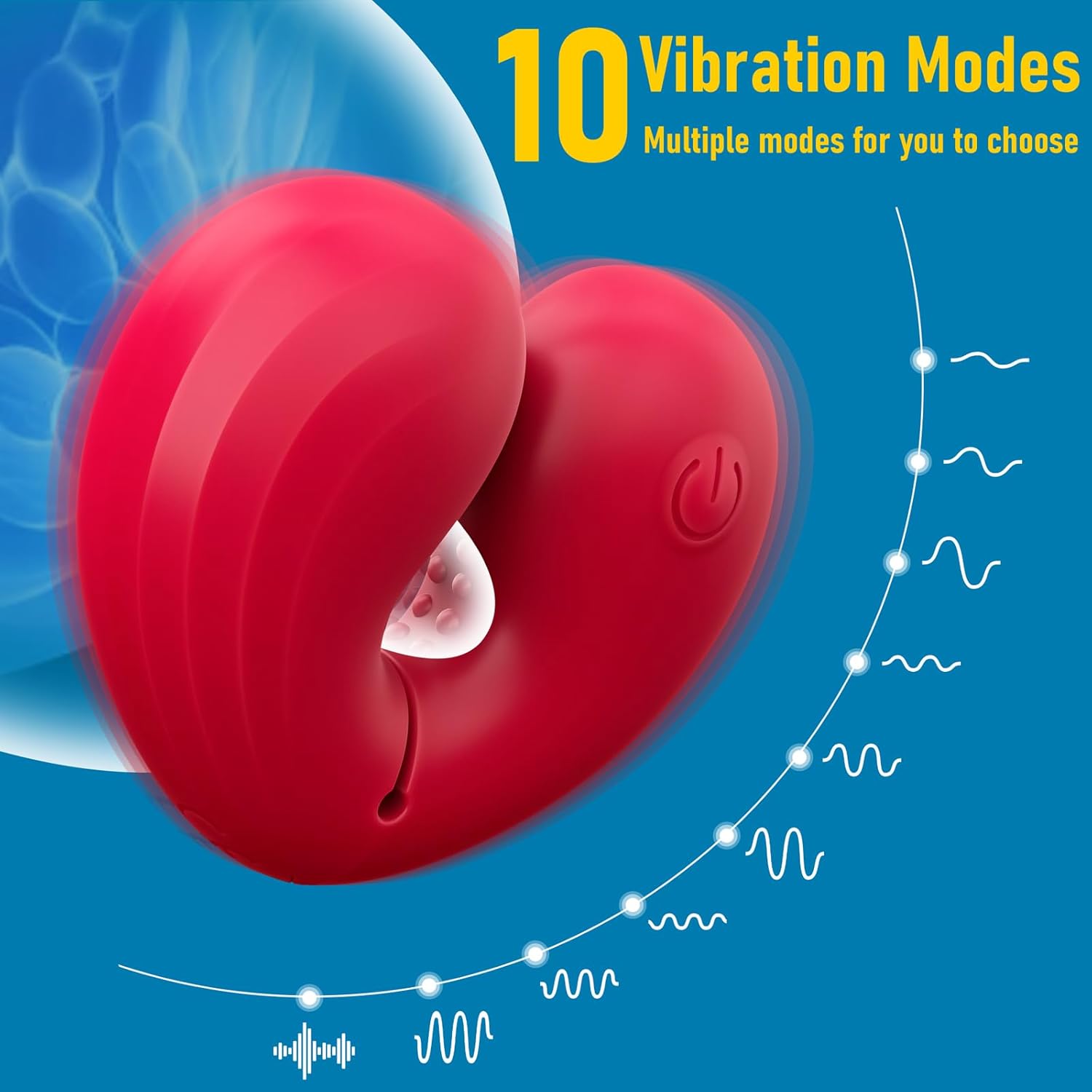 Heart-shaped Vibrating Nipple Clamps-IntimiLife