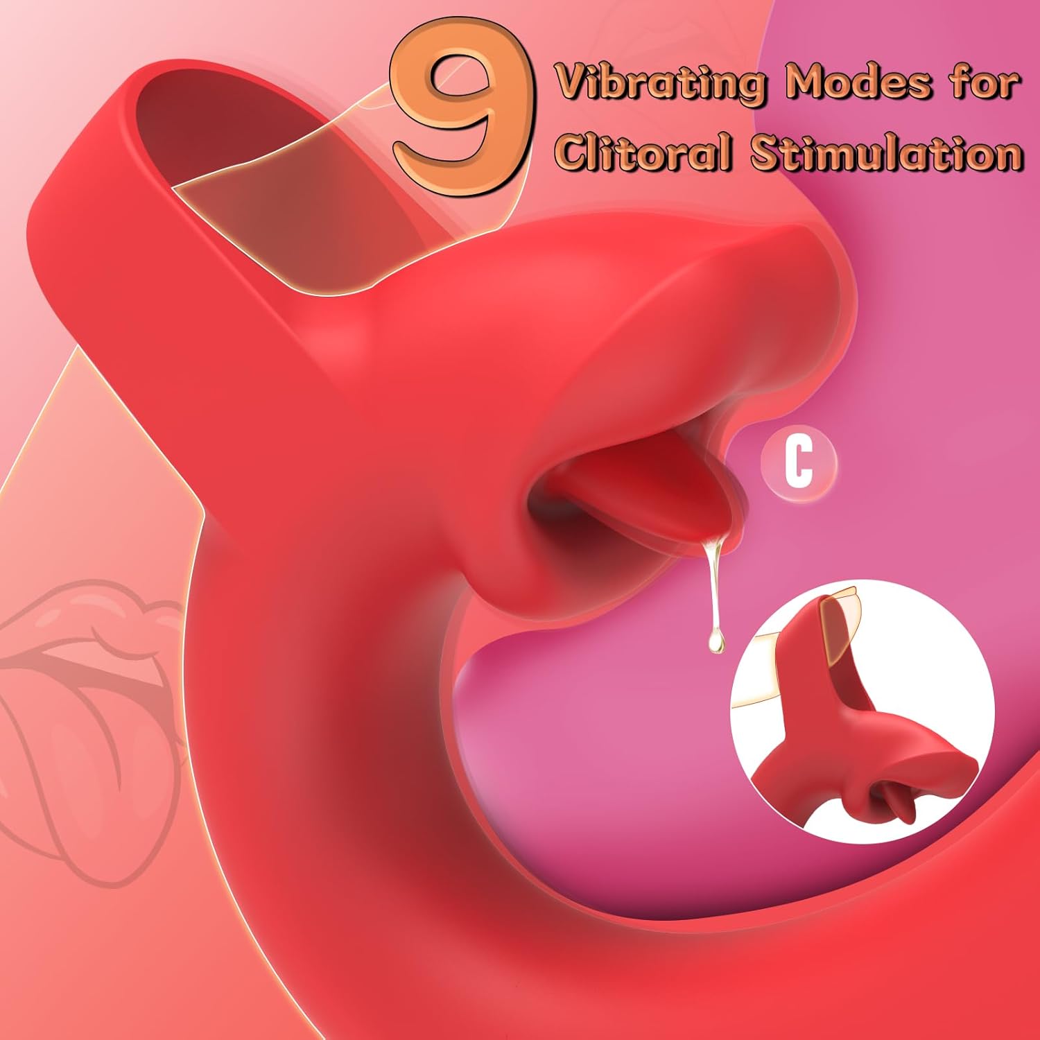 Finger Vibrator Rose Tongue Licking Clitoris G Spot Vibrator-IntimiLife