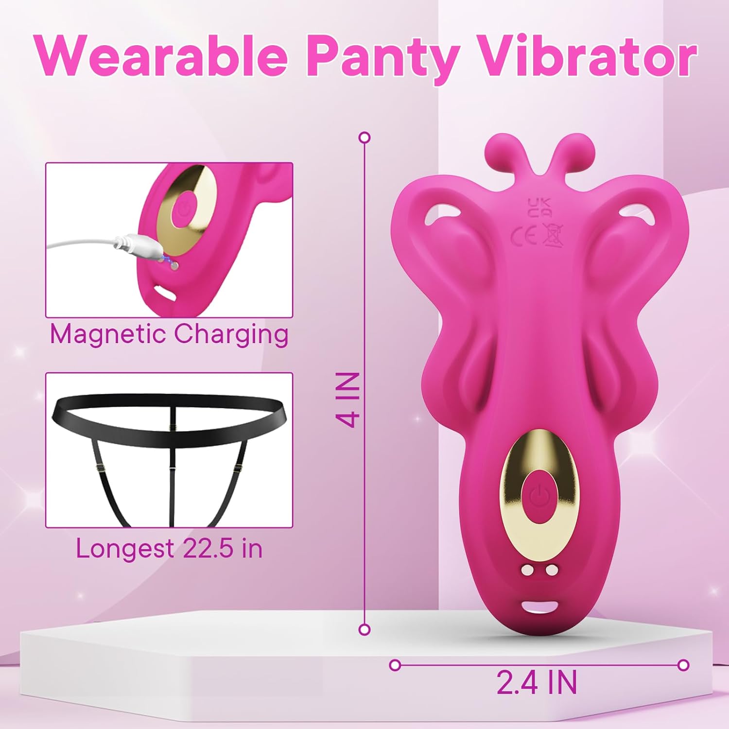 Thong Butterfly Panty Wearable Vibrator Mini Discreet Sex Toys for Women-IntimiLife