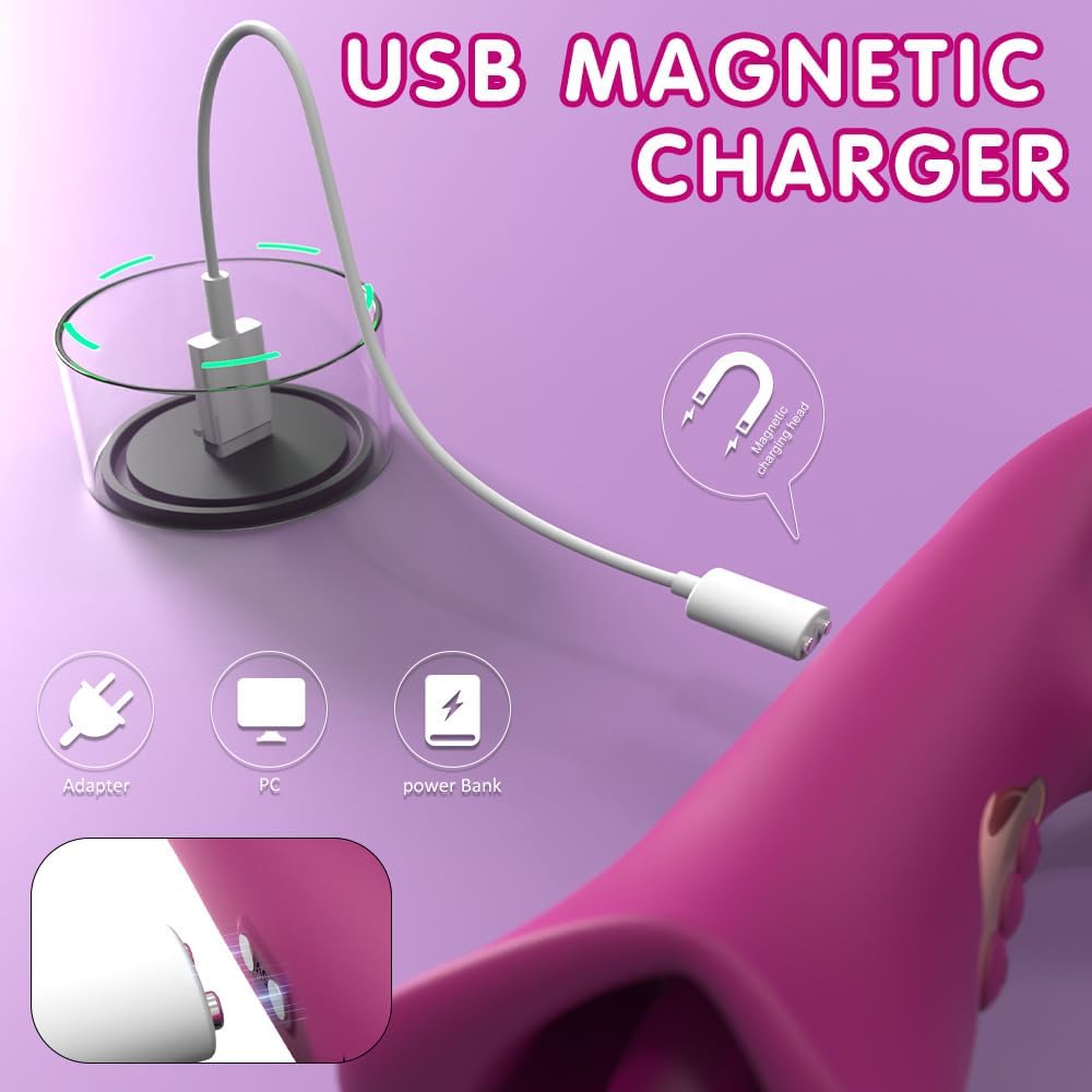 4 IN 1 Rose Muncher Rabbit Vibrator Licking Vibrating Flapping Clit Nipple Stimulator-IntimiLife