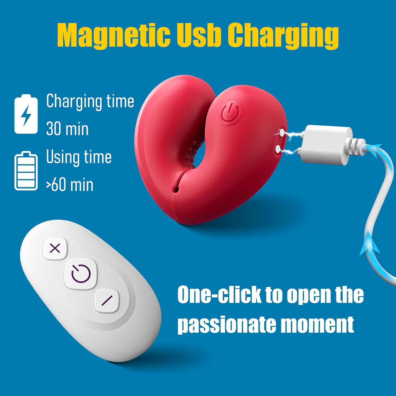 Heart-shaped Vibrating Nipple Clamps-IntimiLife