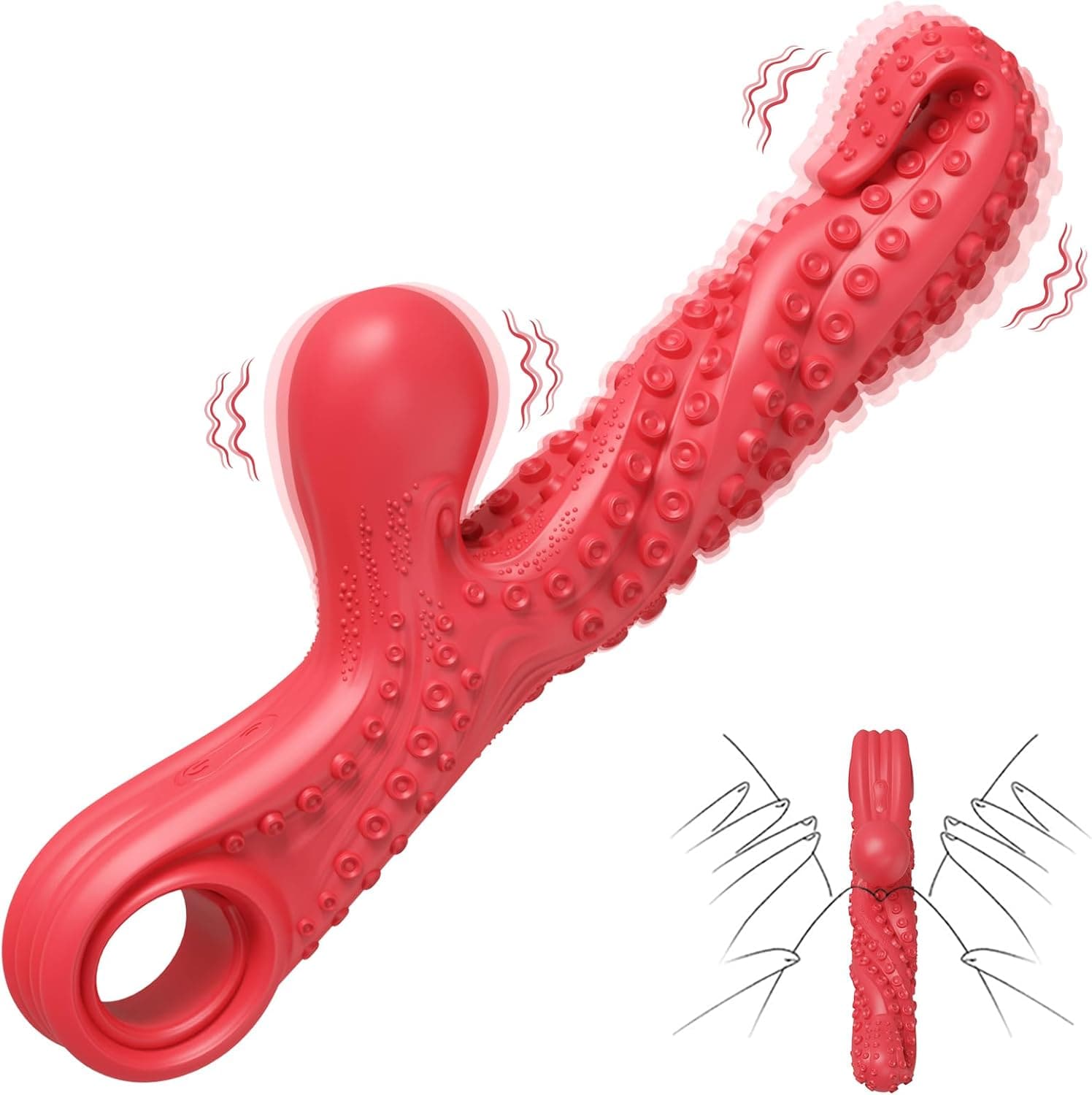 Octopus Tentacle Vibrating G-Spot Vibrator With Pull Ring-IntimiLife
