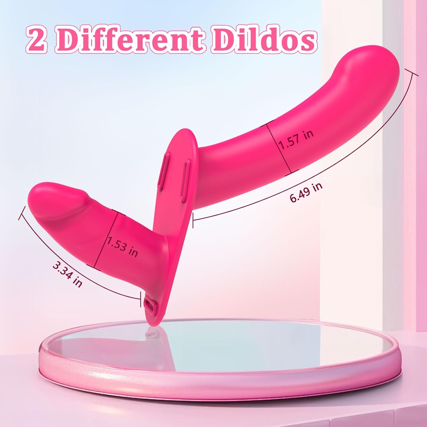 6.3‘’ Lesbian Strap-on Dildo Vibrator Double-ended Dildo with Remote Control-IntimiLife