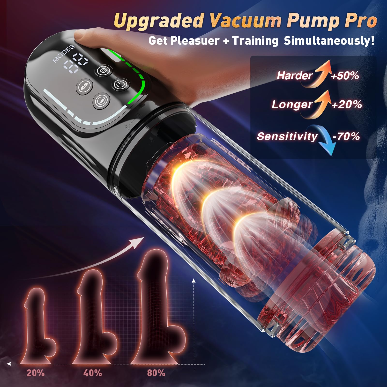 Crimson Veil - App Tongue Male Toy & Pump with Free Lube color or variant view