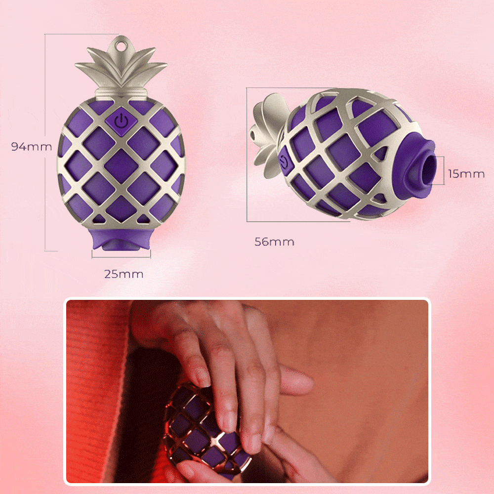 Clitoral sucking egg toy showing ergonomic design and silicone texture