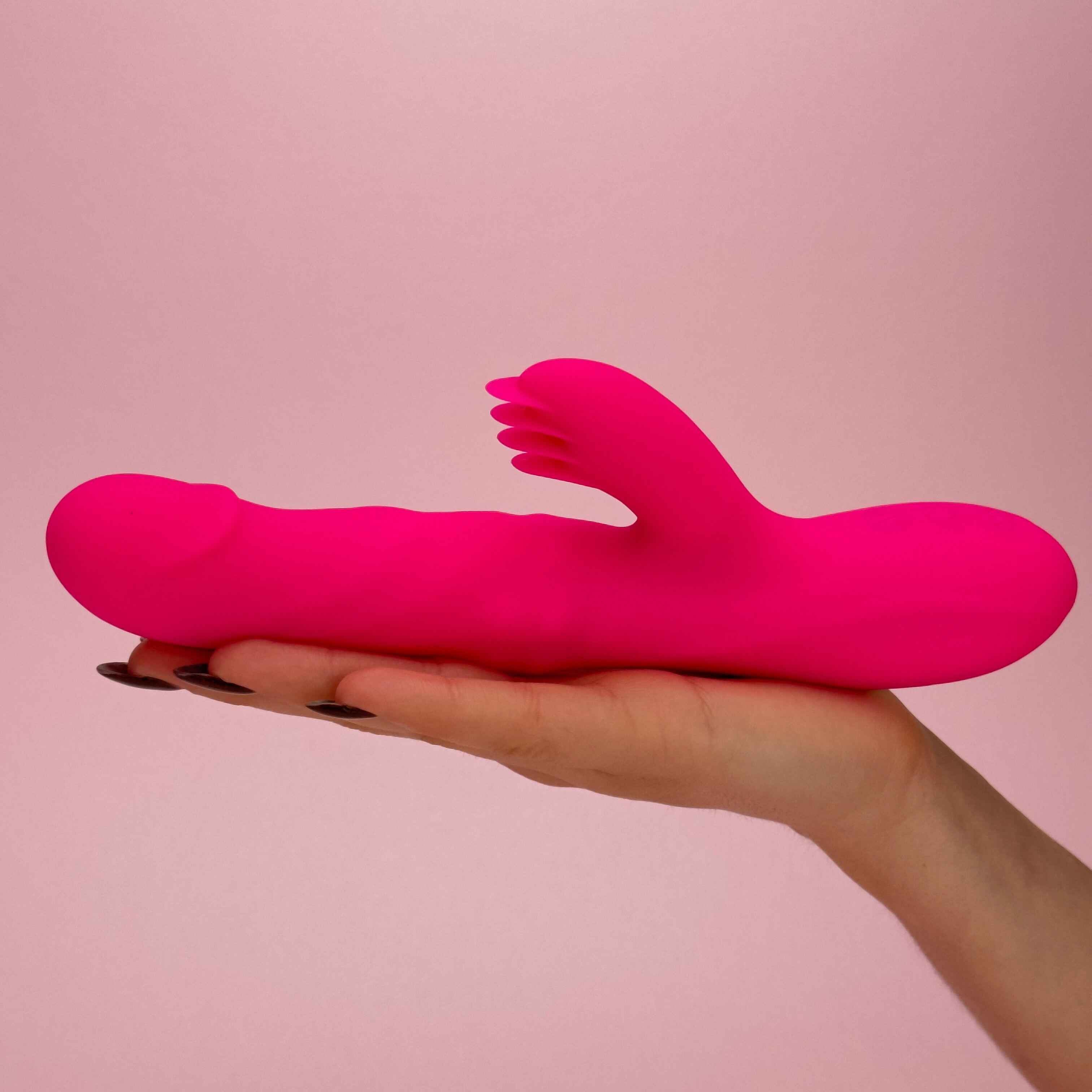 Flickering Dual Thruster Thrusting Rabbit Vibrator