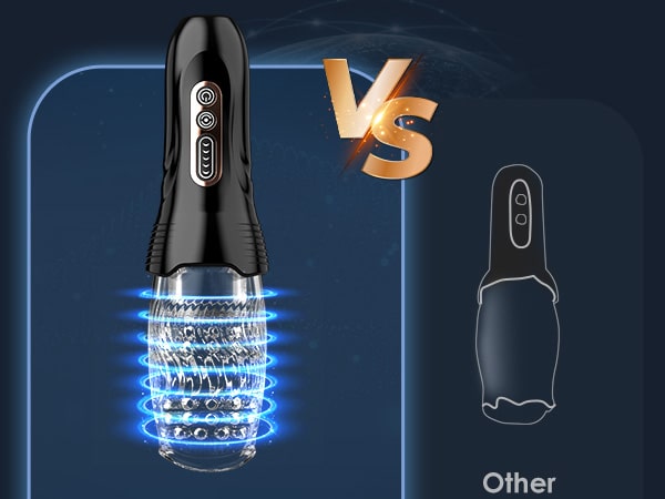 Thrusting & Rotating Male Masturbator with 10 Vibration Modes