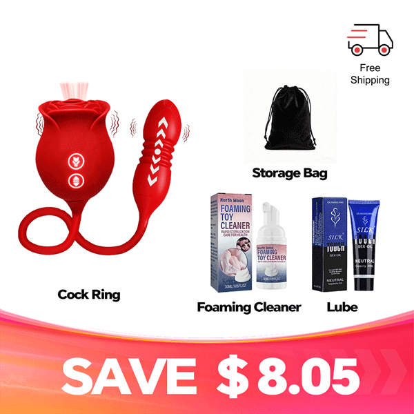 8.66" Medical Silicone Thrusting Massager for Ultimate Relaxation side view and design details