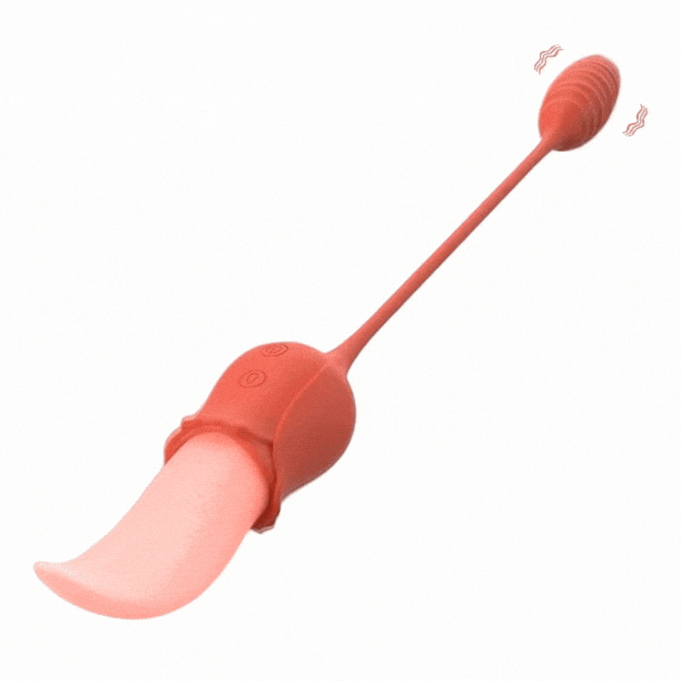 intimilife - Mia 2-in-1 Upgraded Tongue-licking Rose Toy With Licking Bullet Vibrator-IntimiLife