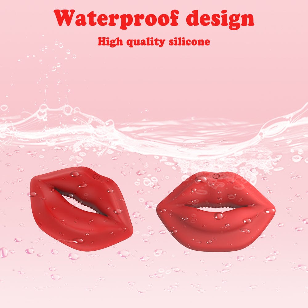 MizzZee Wireless Red Lip Nipple Clamp vibrator With Remote Control Control-IntimiLife