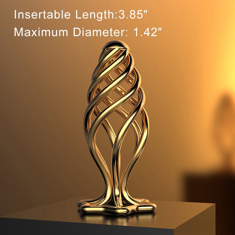 intimilife - Gold Stainless Steel Hollow Anal Plug For Male And Female Anal Expansion-IntimiLife