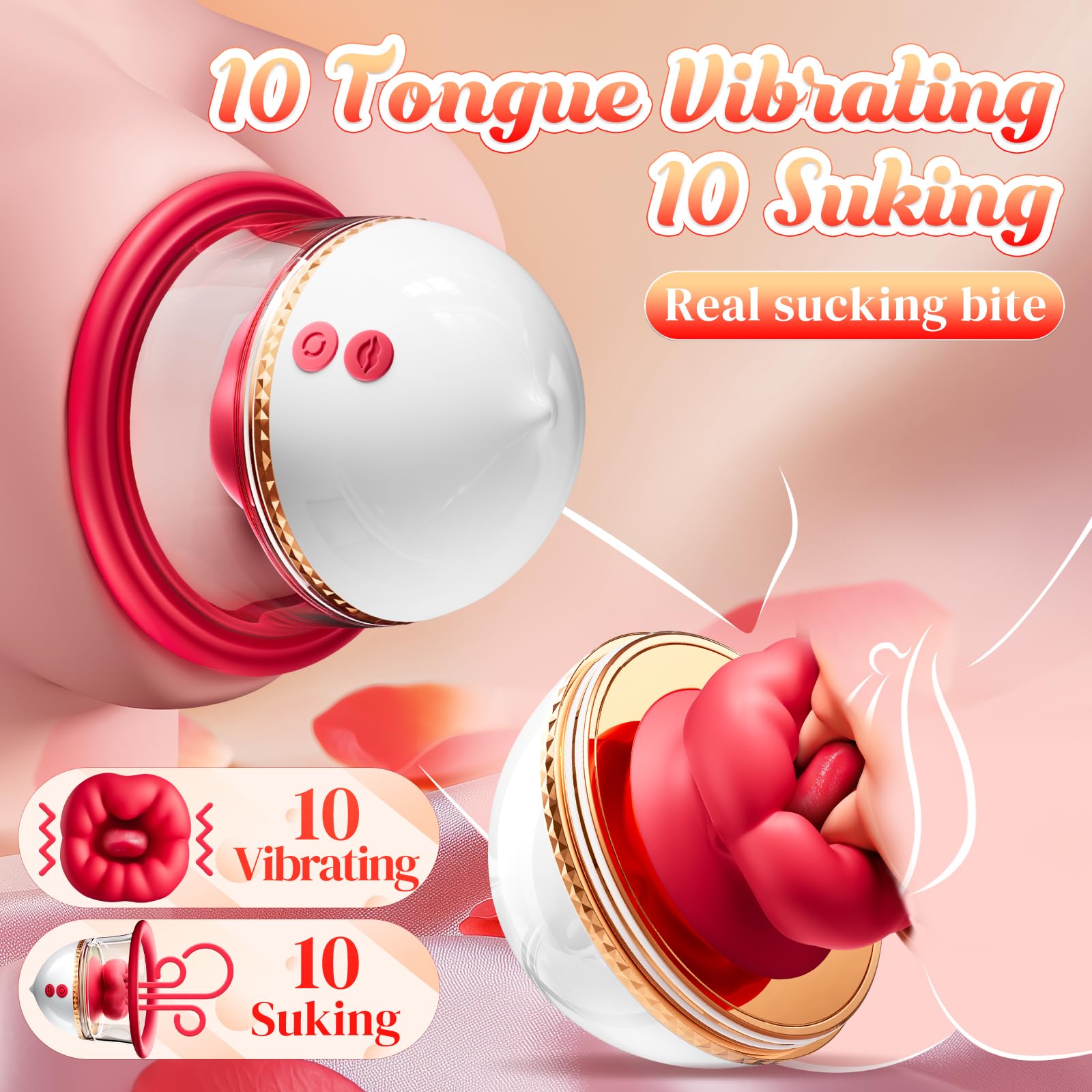 Noti - Tongue-Feel & Suction Massager for Chest & Rear