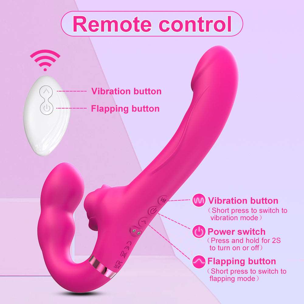 3-in-1 rose clit stimulator showing ergonomic curved design and dual motors