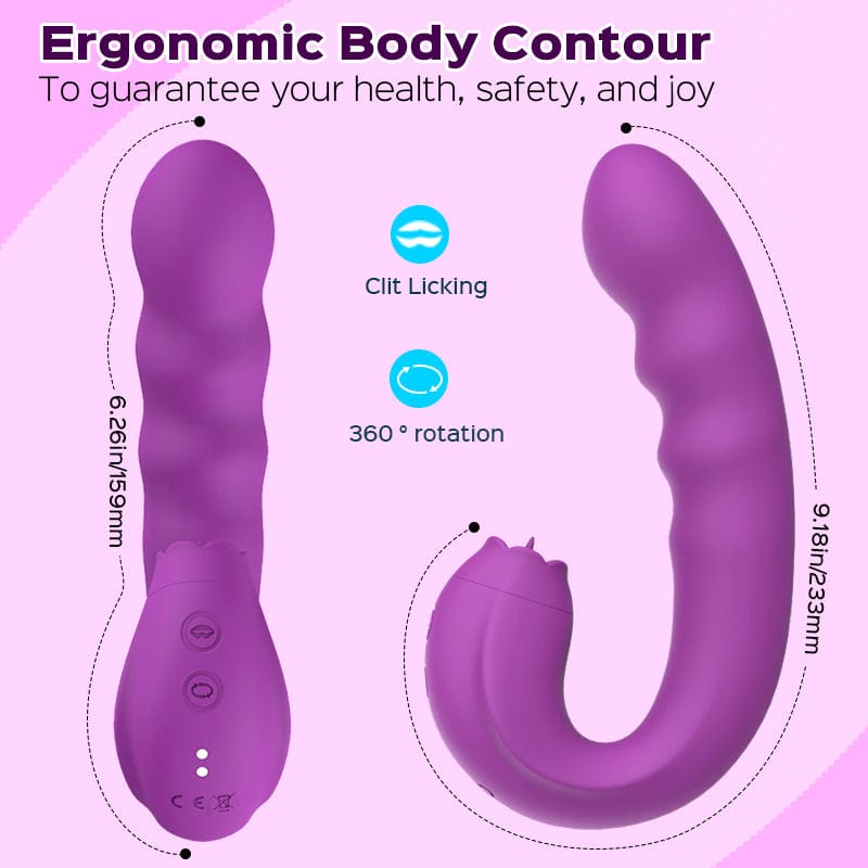 3-in-1 clitoral and G-spot stimulator showing ergonomic curved design