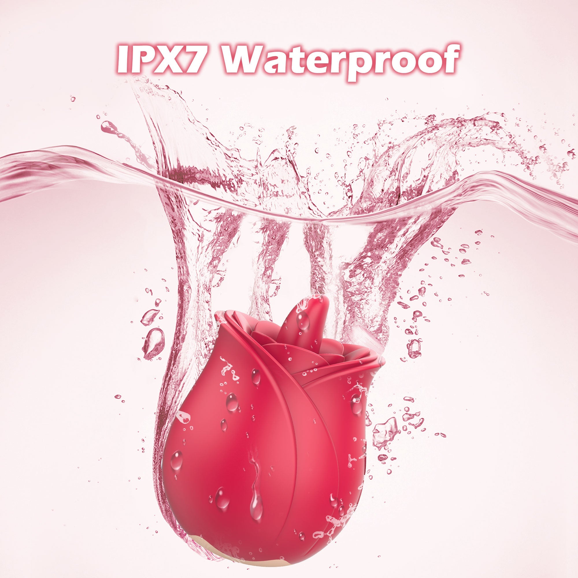 Rose Vibrator with Tongue Licking Patterns-IntimiLife