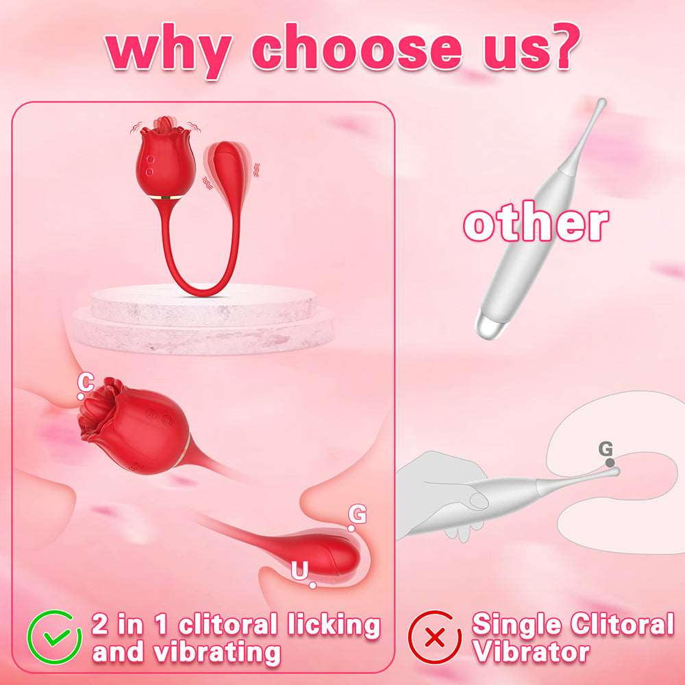 Rose vibrator in use scenario highlighting ergonomic shape and portability