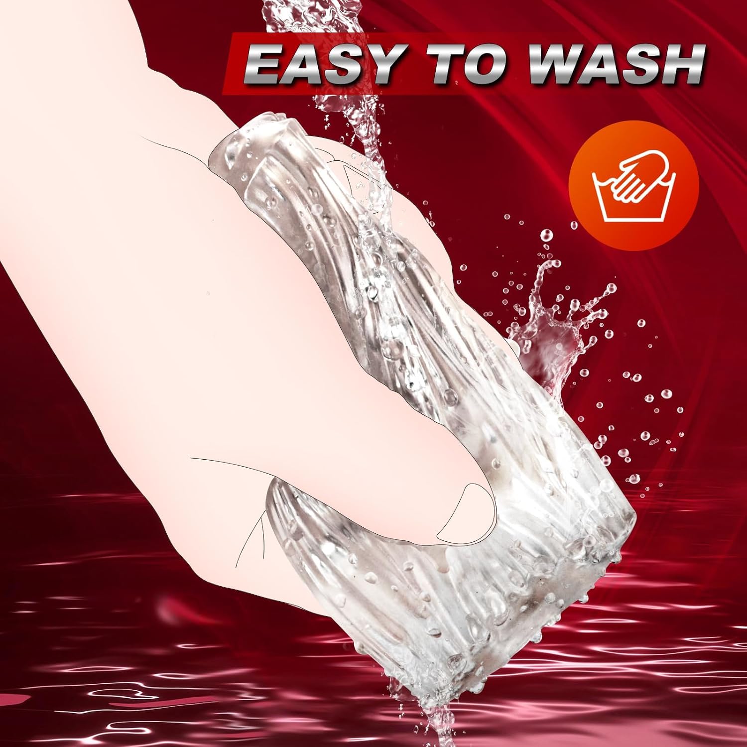 Manual Suction Penis Sleeve Blowjob Male Masturbators with 15 Extruded Beads-IntimiLife