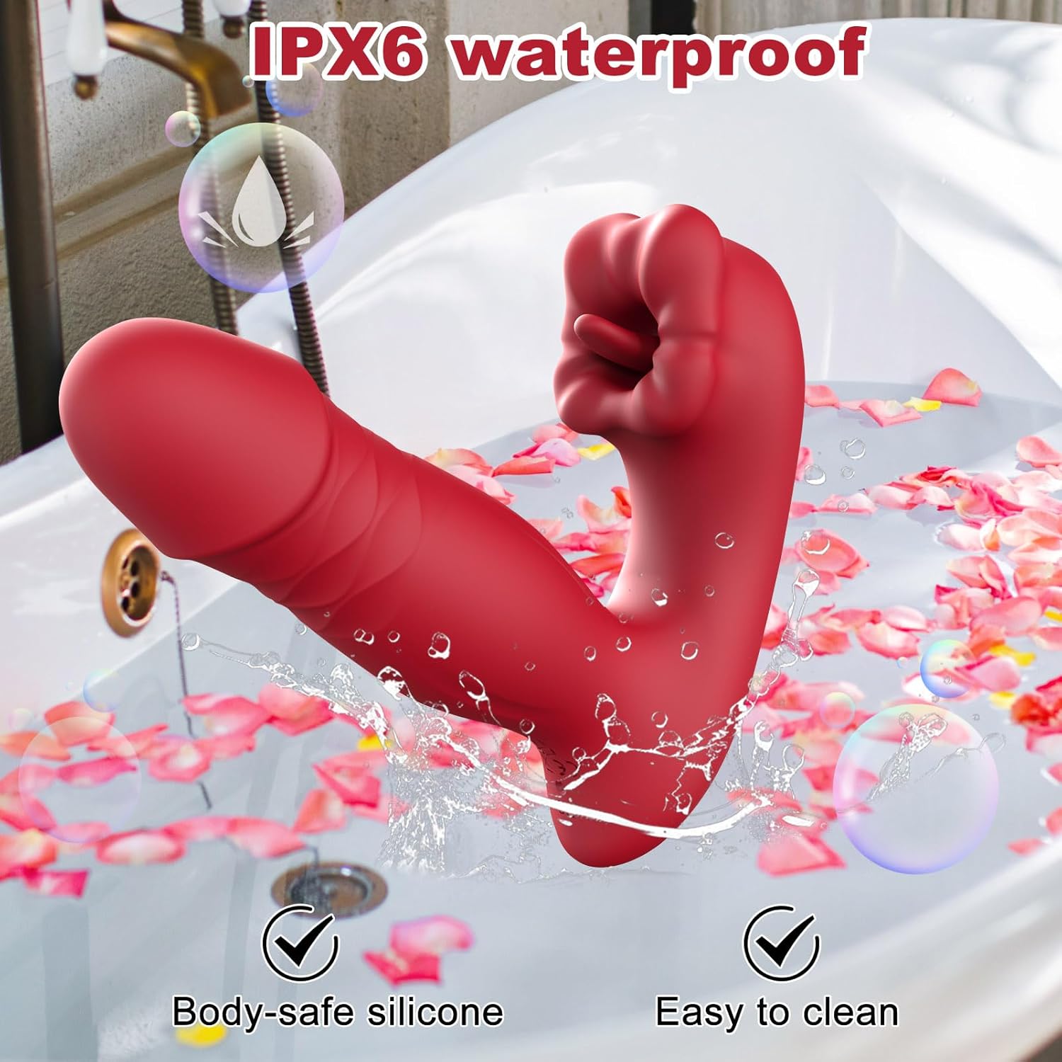 Mouth Licking Thrusting Wearable G spot Vibrator with App Control-IntimiLife