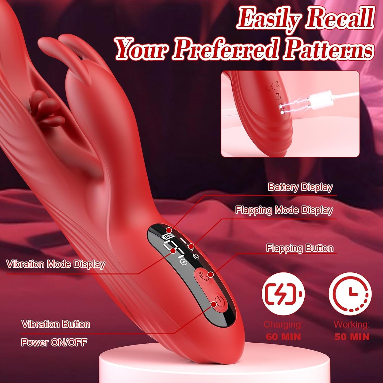 3 In 1 Rabbit Flapping G Spot Vibrator-IntimiLife