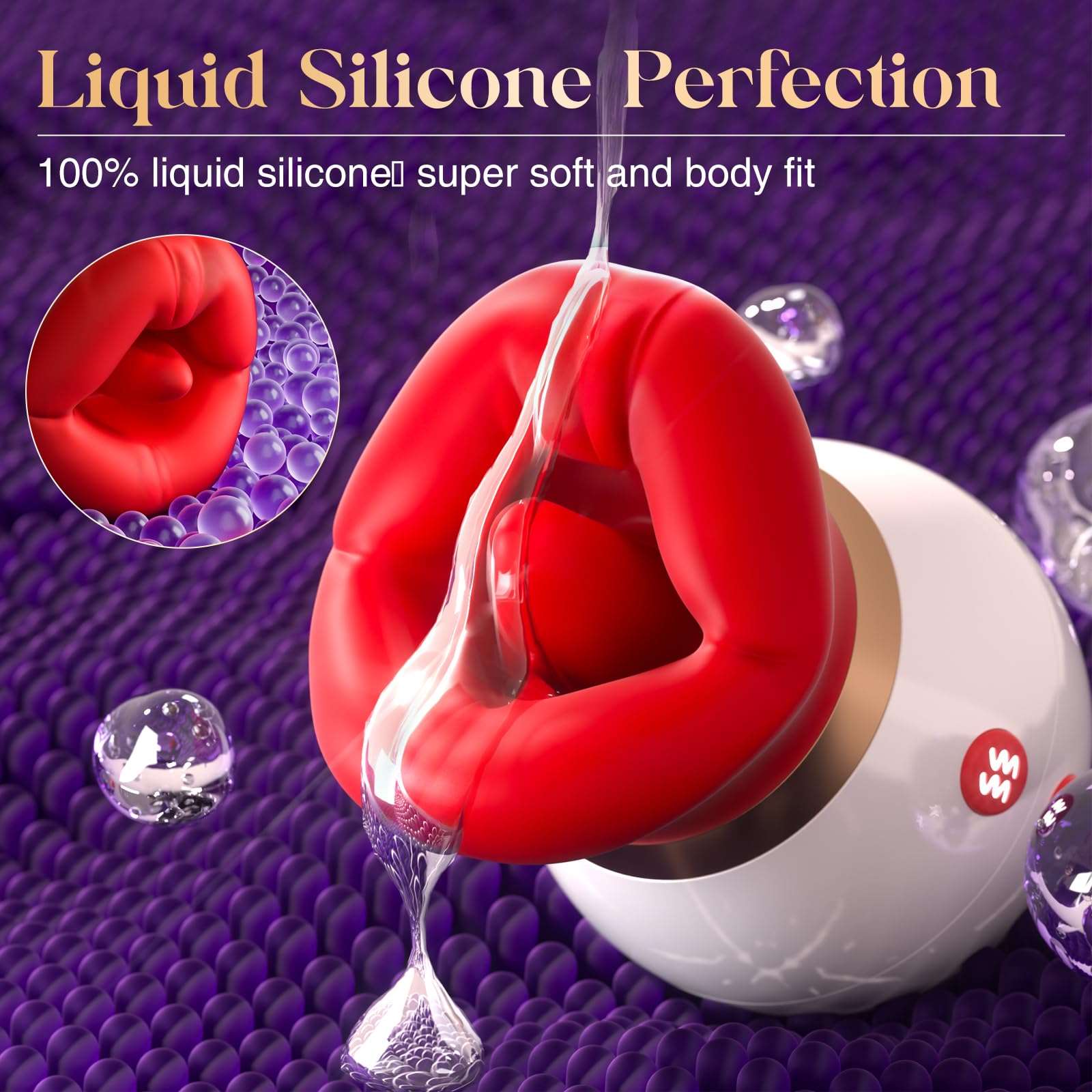 Waterproof adult toy displayed in shower setting for versatile use
