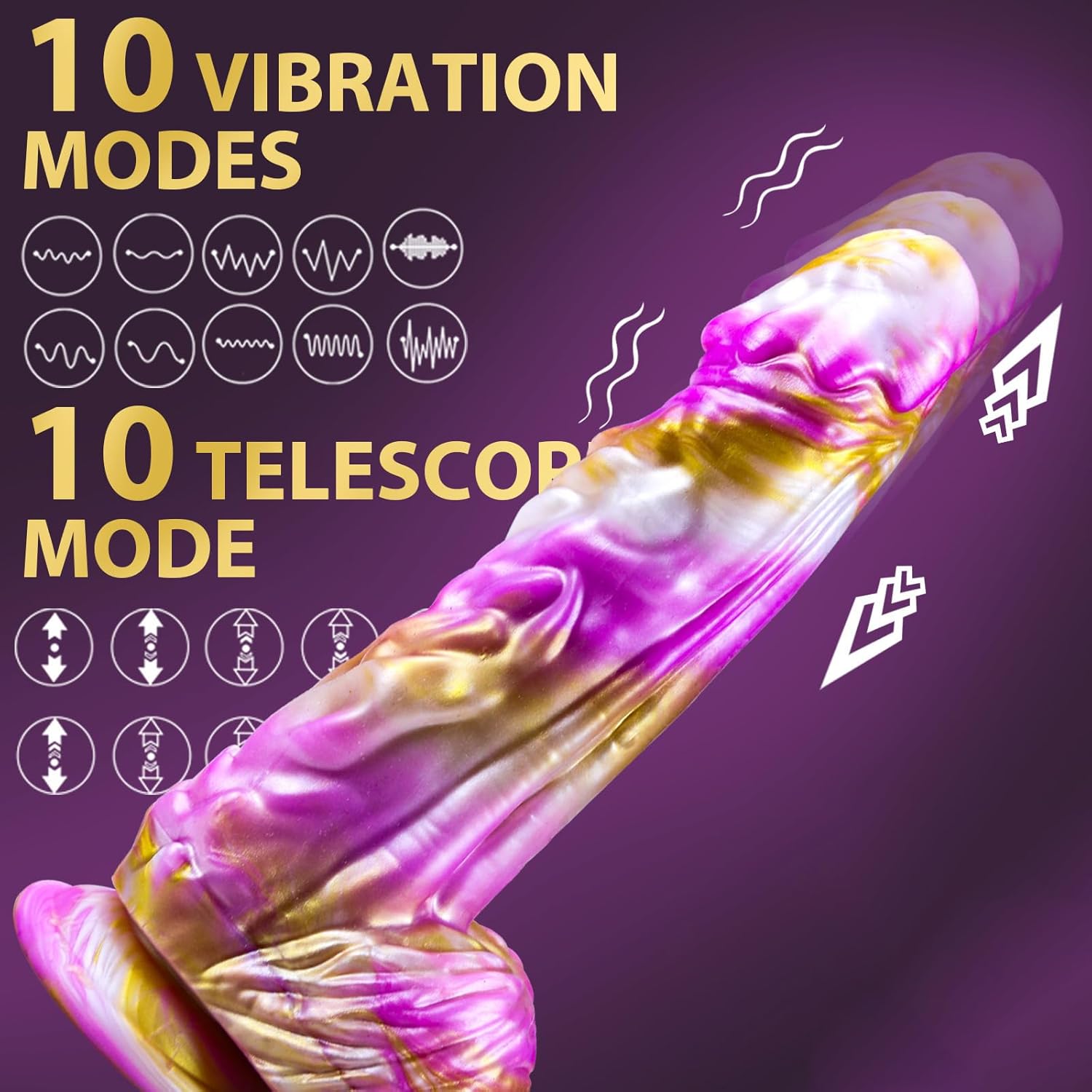Dildo with suction cup base attached to smooth surface demonstration