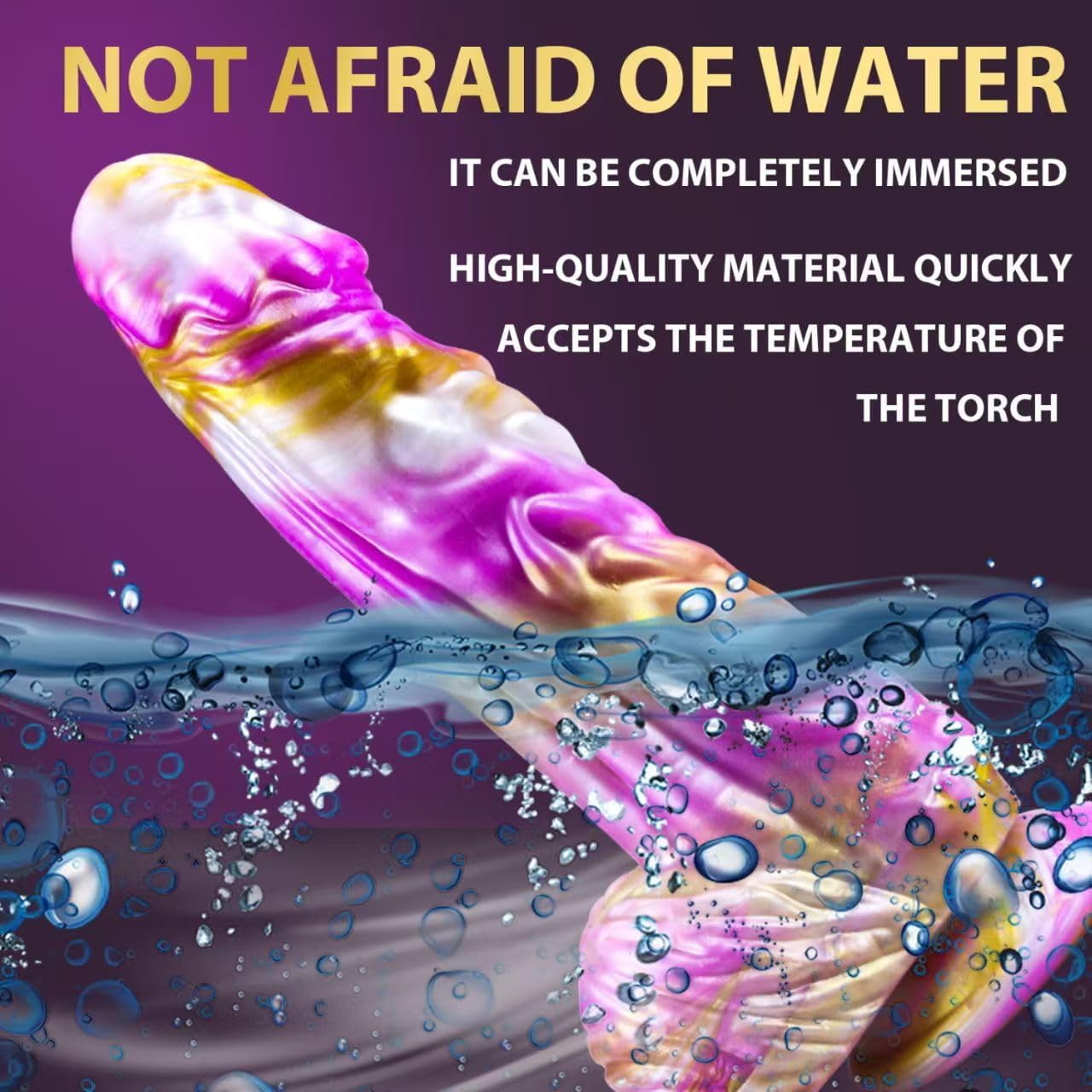 Waterproof dildo in shower setting for adventurous play