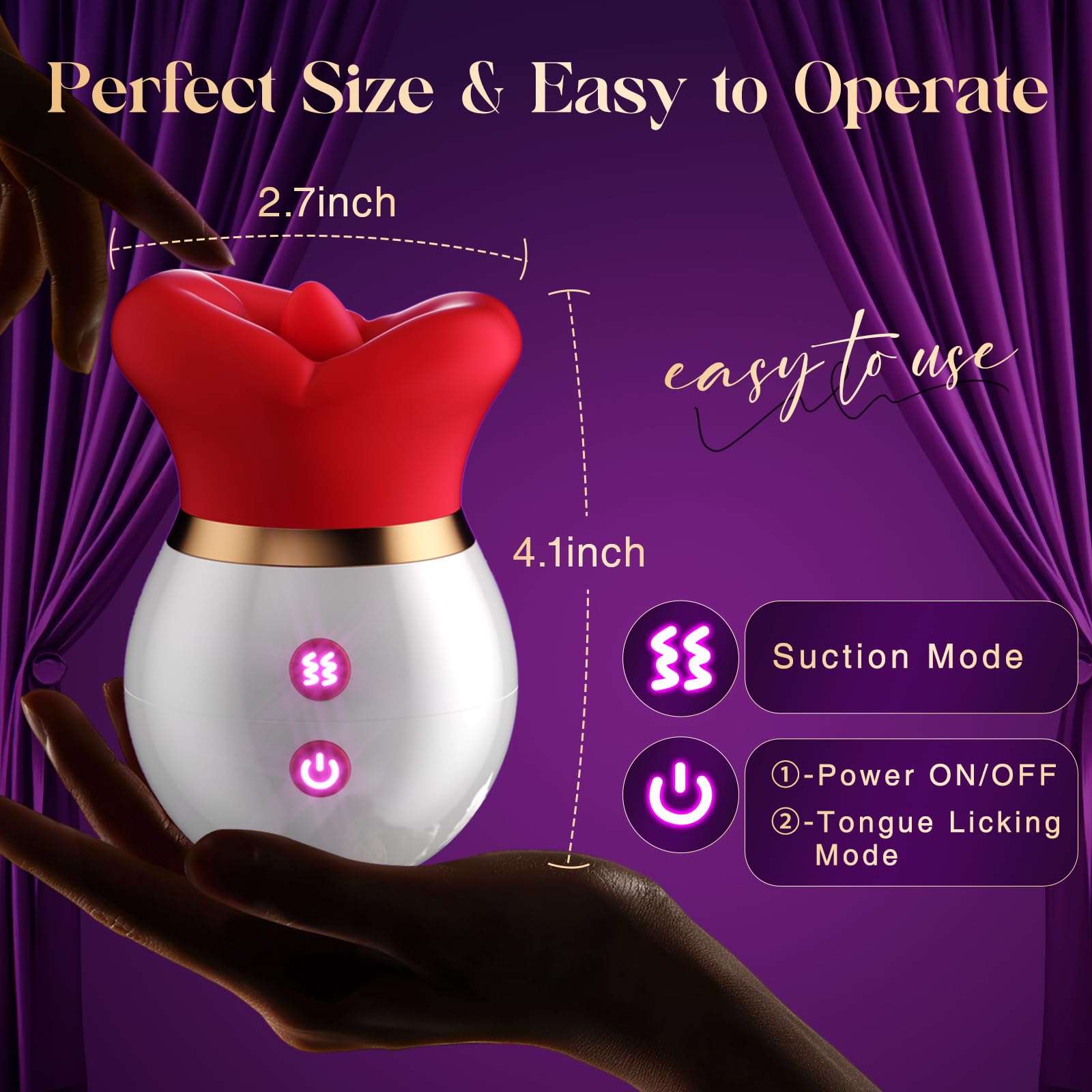 intimilife - 3IN1 Big Mouth Shaped Sex Toy Sucking Vibrator Adult Toys-IntimiLife