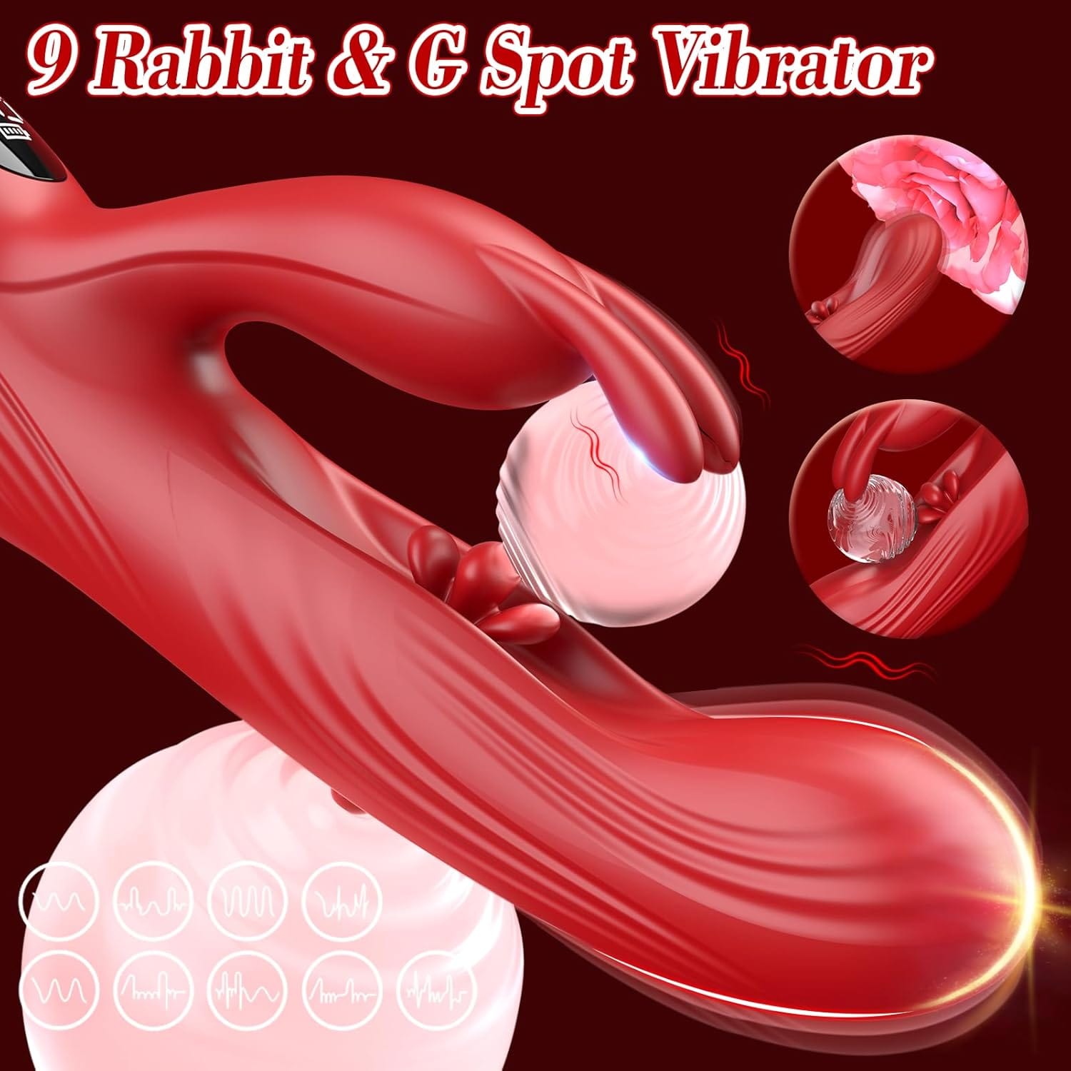 3 In 1 Rabbit Flapping G Spot Vibrator-IntimiLife