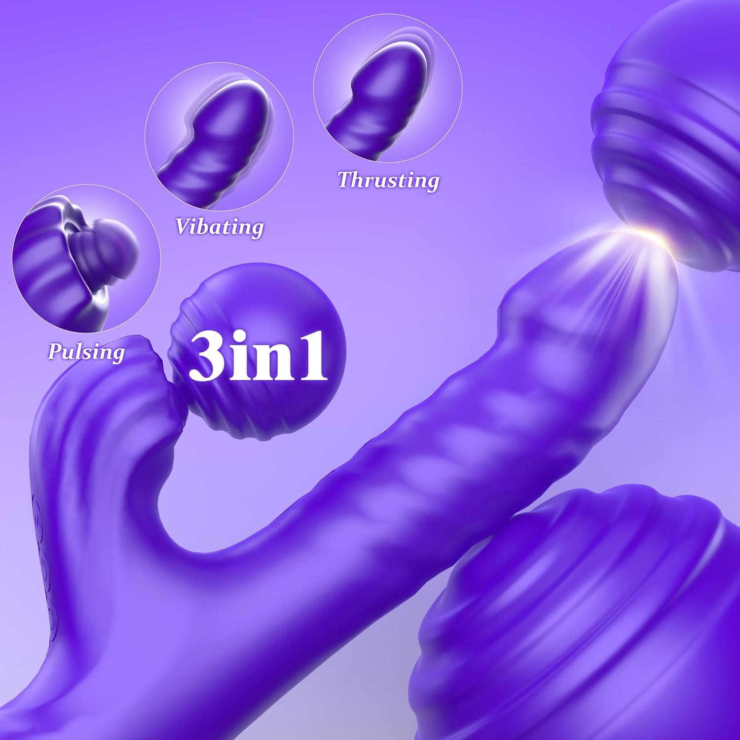 APP-Controlled 9 Pulsing Thrusting Rabbit G Spot Vibrator-IntimiLife