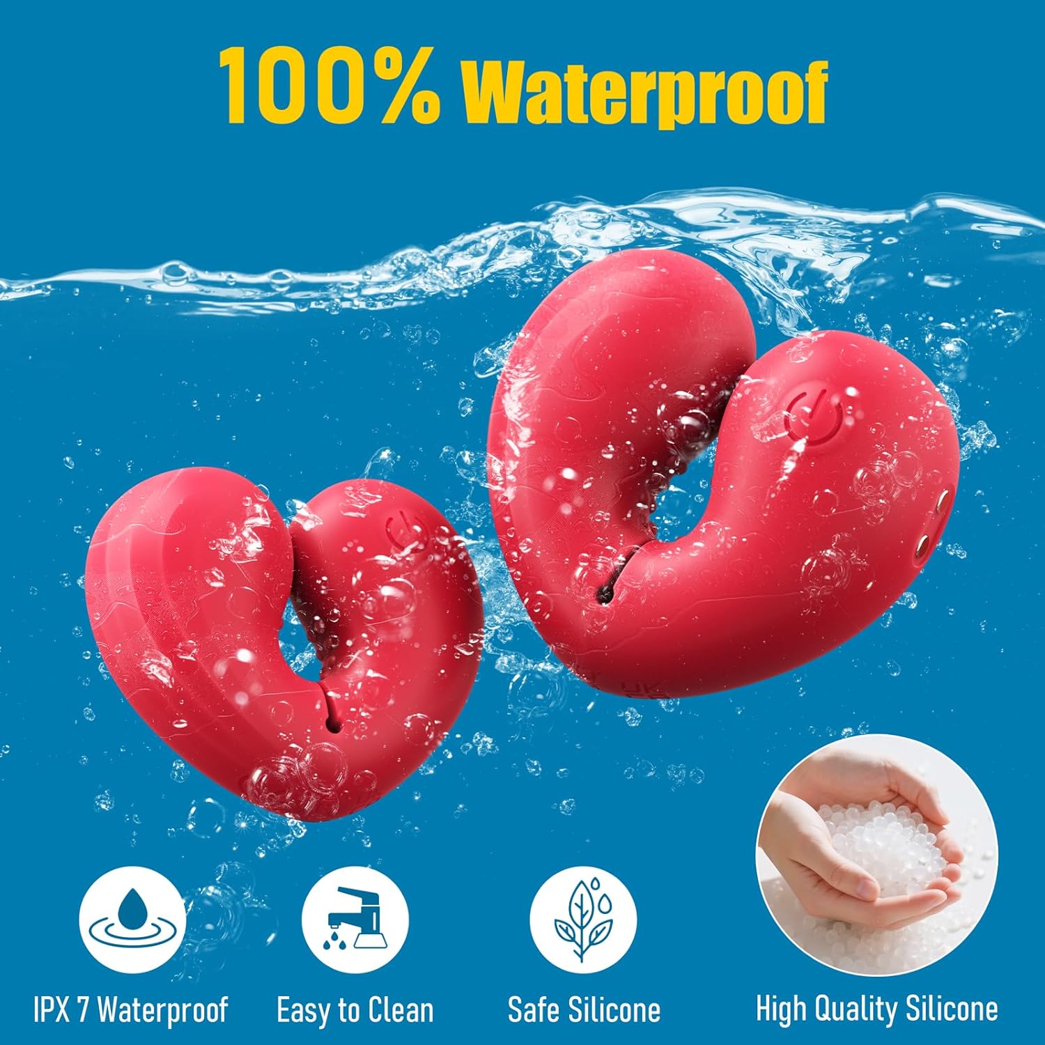 Heart-shaped Vibrating Nipple Clamps-IntimiLife