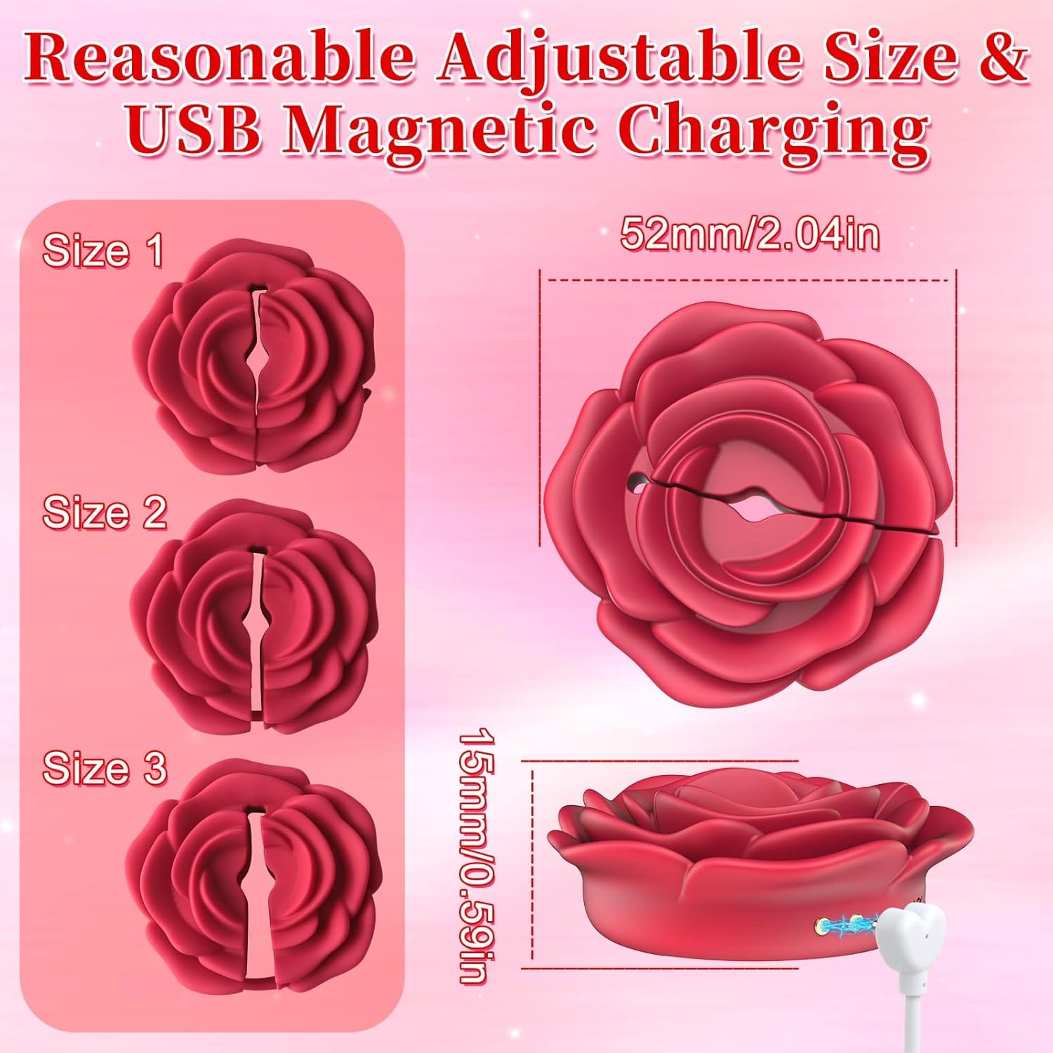 Rose Nipple Clamps Vibrator Sex Toys Remote Control Sex Toy-IntimiLife
