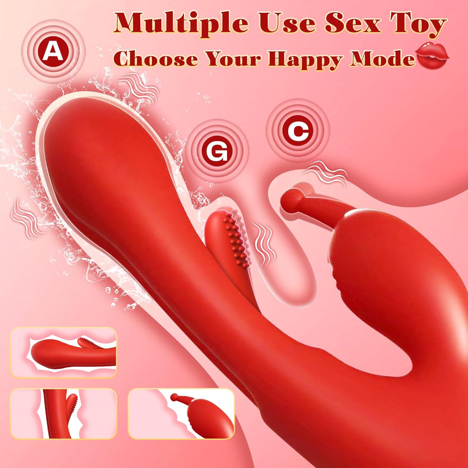 3 IN 1 Rabbit Flapping G Spot Clitoral stimulation Vibrator-IntimiLife