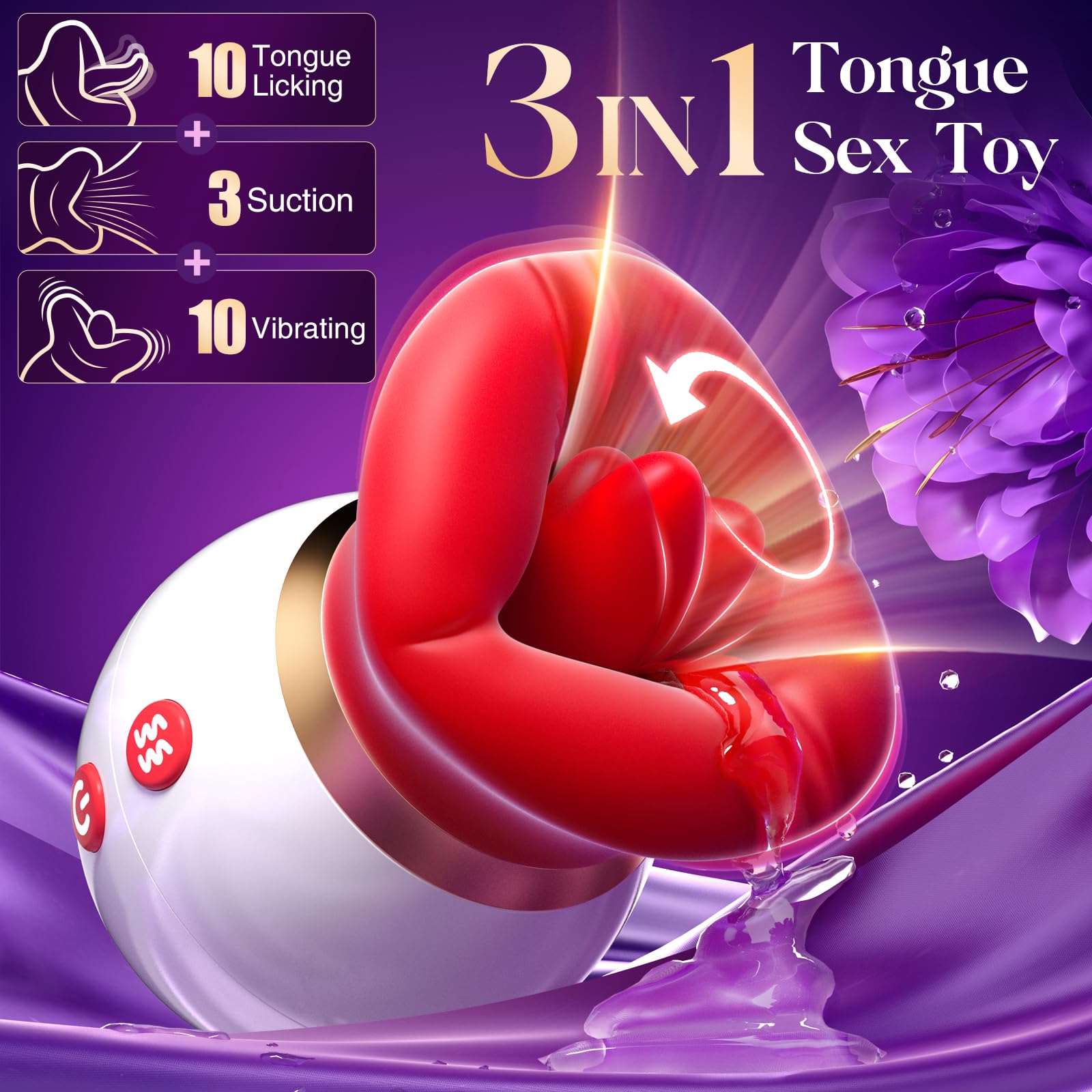 intimilife - 3IN1 Big Mouth Shaped Sex Toy Sucking Vibrator Adult Toys-IntimiLife