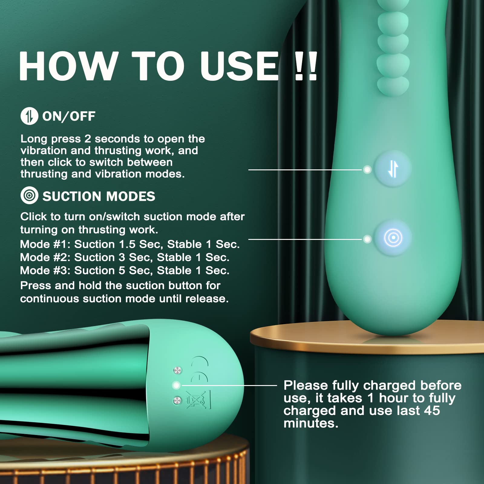 G Spot Vibrator with Thrusting & Suction Design-IntimiLife