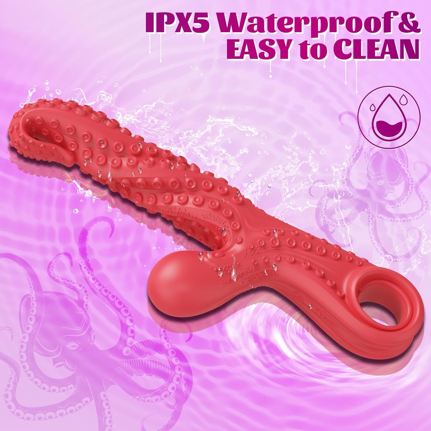 Octopus Tentacle Vibrating G-Spot Vibrator With Pull Ring-IntimiLife