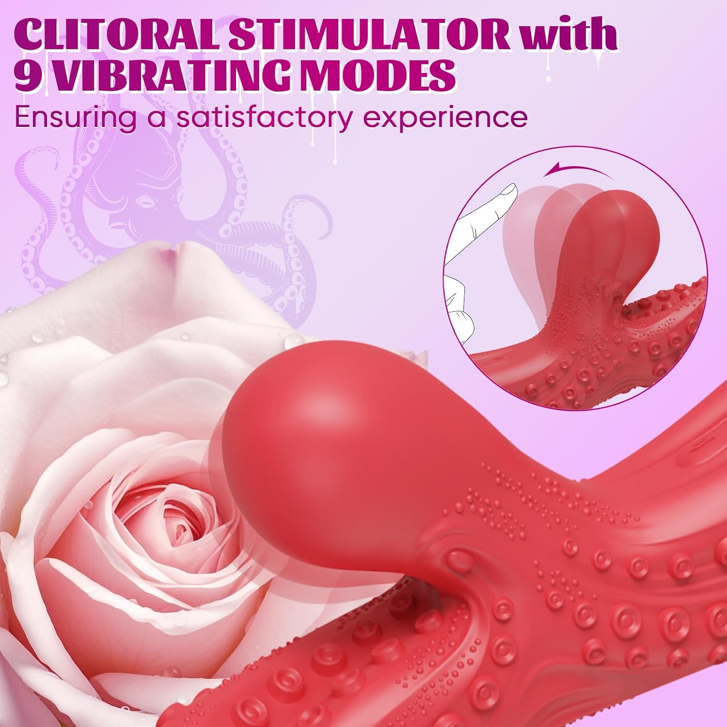 Octopus Tentacle Vibrating G-Spot Vibrator With Pull Ring-IntimiLife