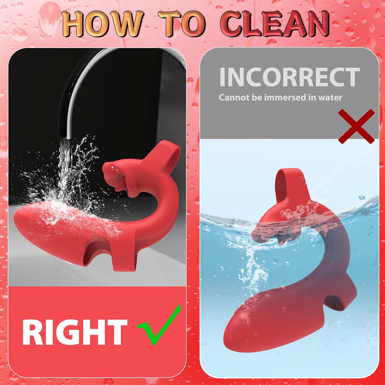 Finger Vibrator Rose Tongue Licking Clitoris G Spot Vibrator-IntimiLife