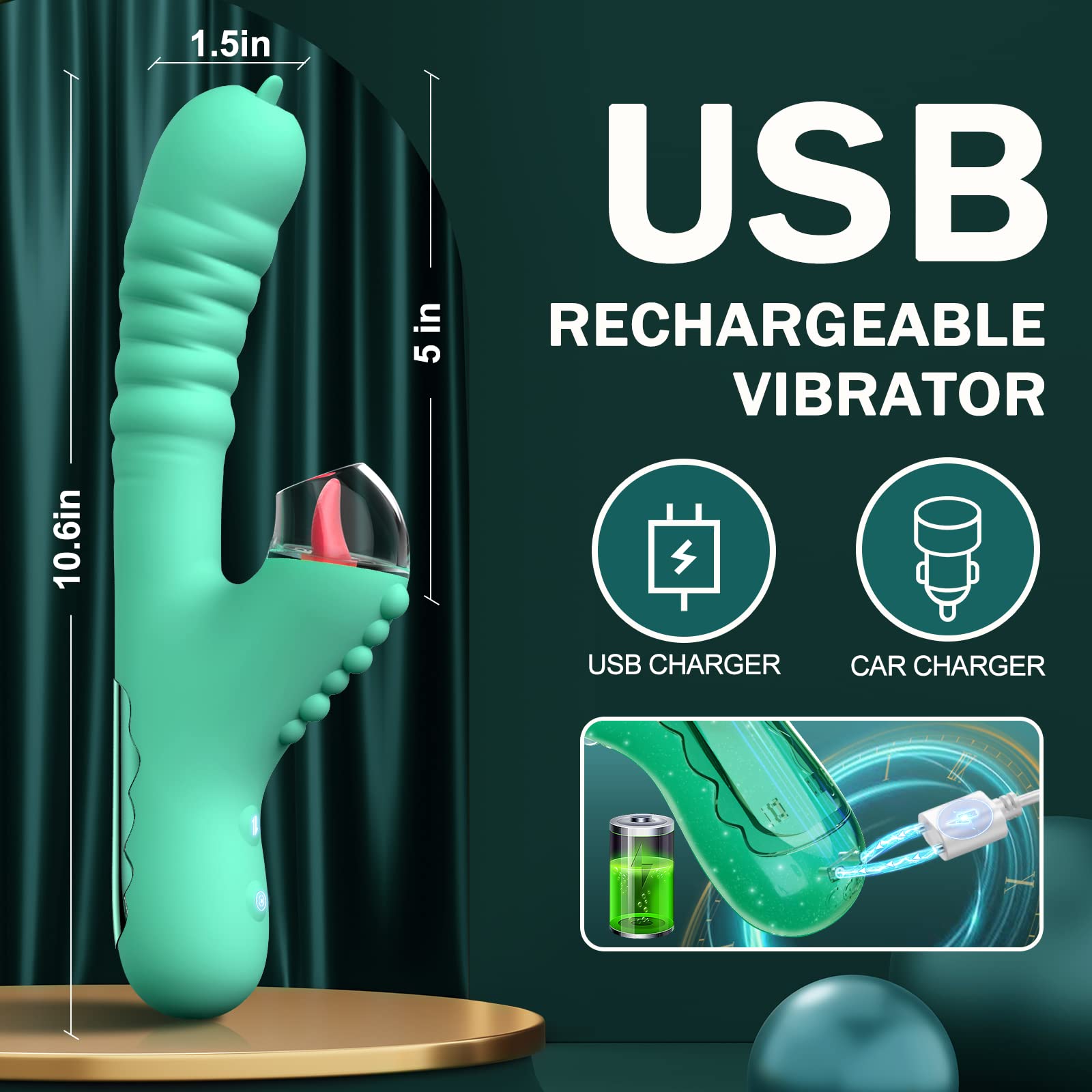 G Spot Vibrator with Thrusting & Suction Design-IntimiLife
