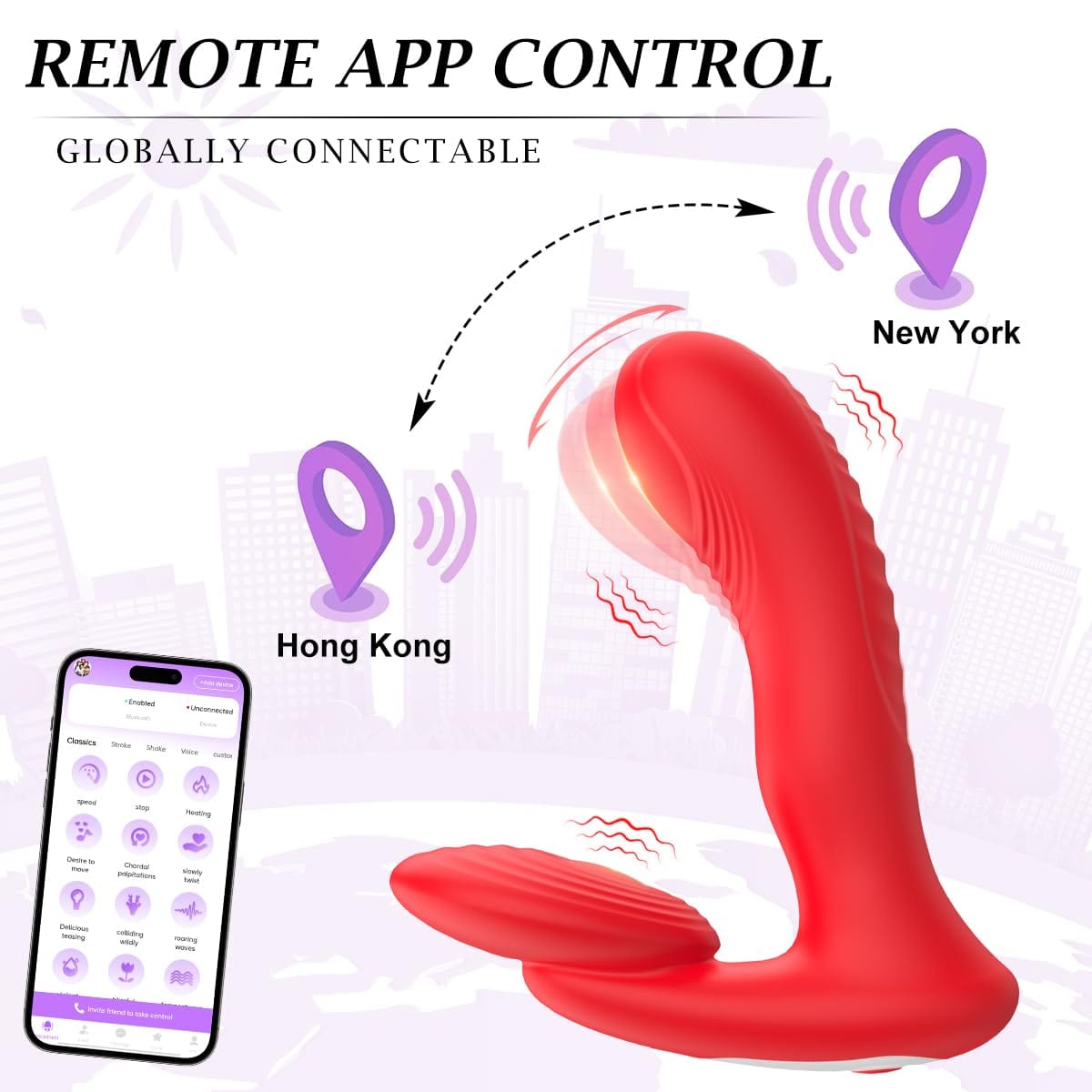 Remote Control Silicone Vibrator 10 Vibration Heating Prostate Massager-IntimiLife