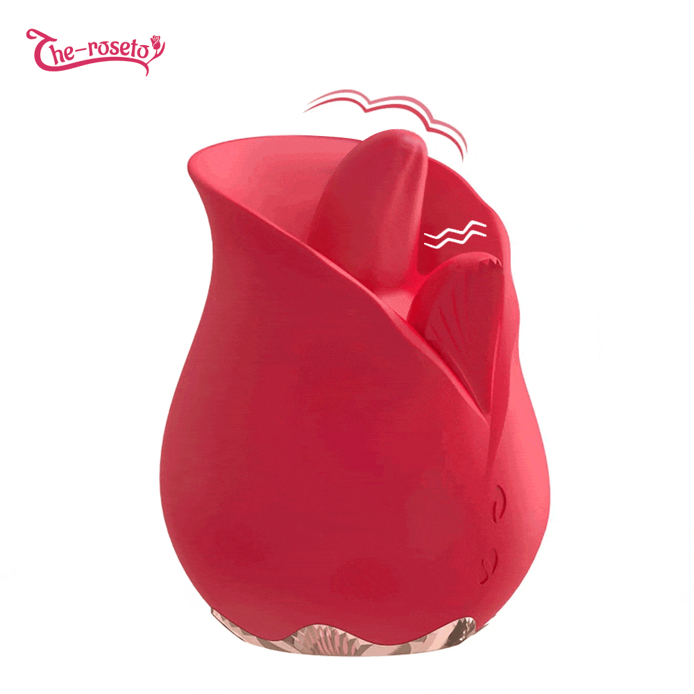 intimilife - Roman 9 Frequency Tongue-licking Rose Toy-IntimiLife