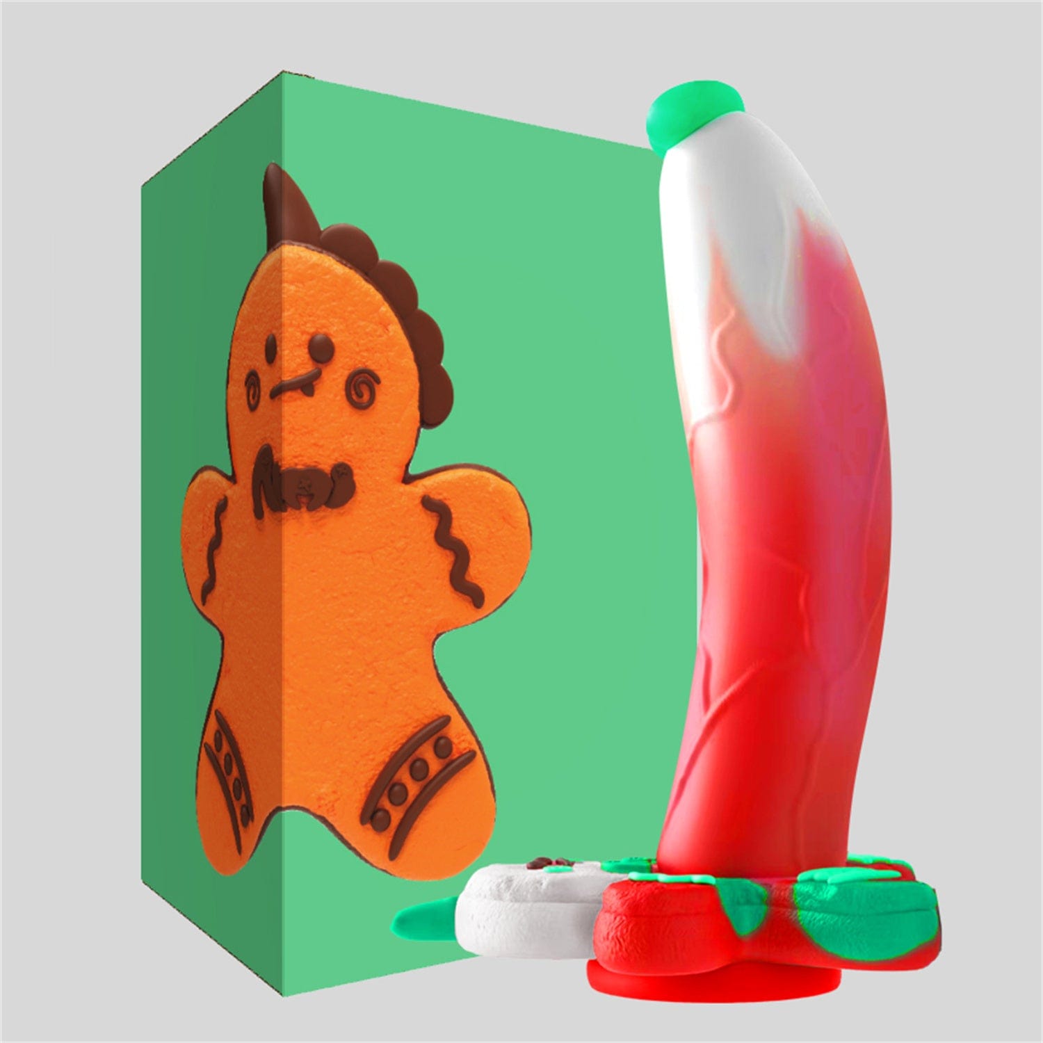 AIMITEX Gingerbread Man Dildo Suction Cup Manual Masturbator-IntimiLife