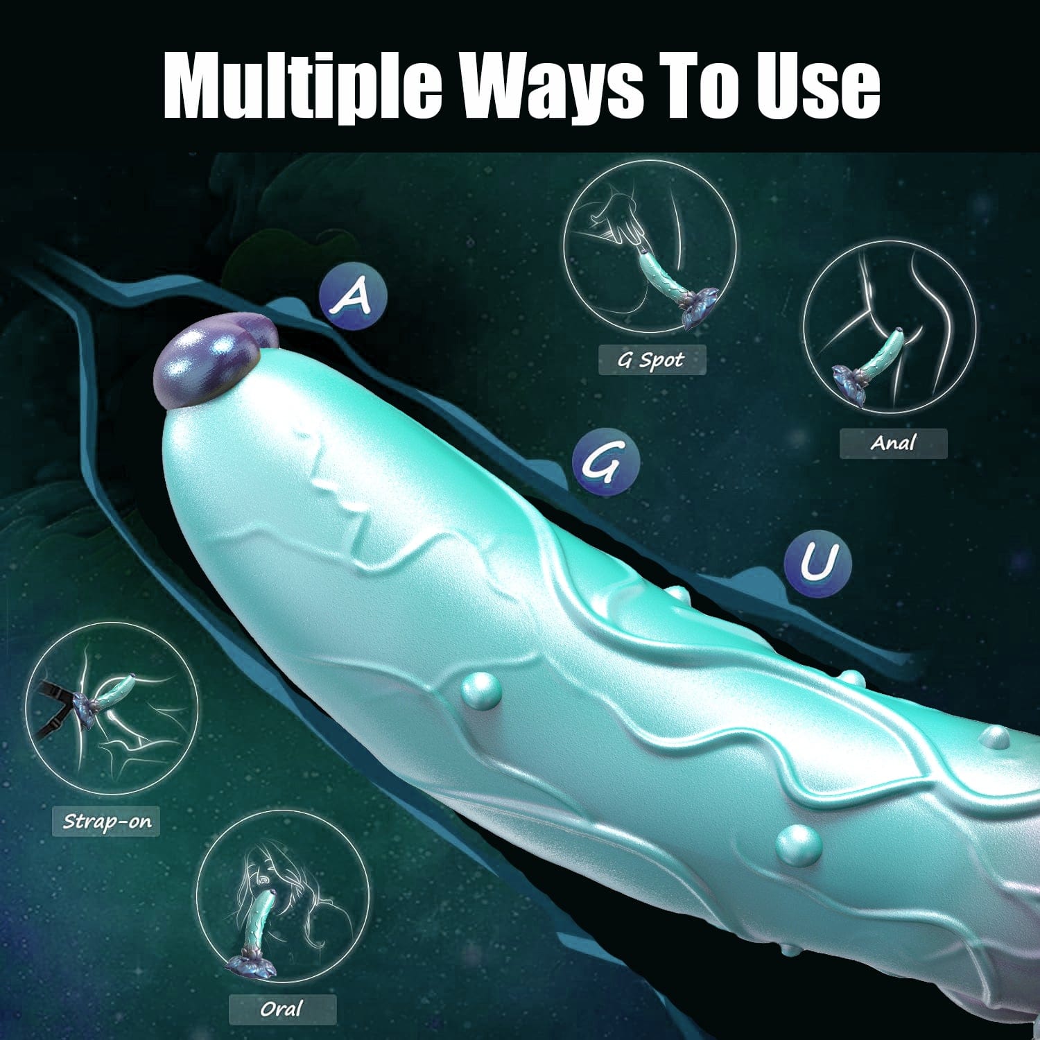 6.3‘’ AIMITEX Rose Silicone Dildo Anal Plug Alien Cute Penis-IntimiLife
